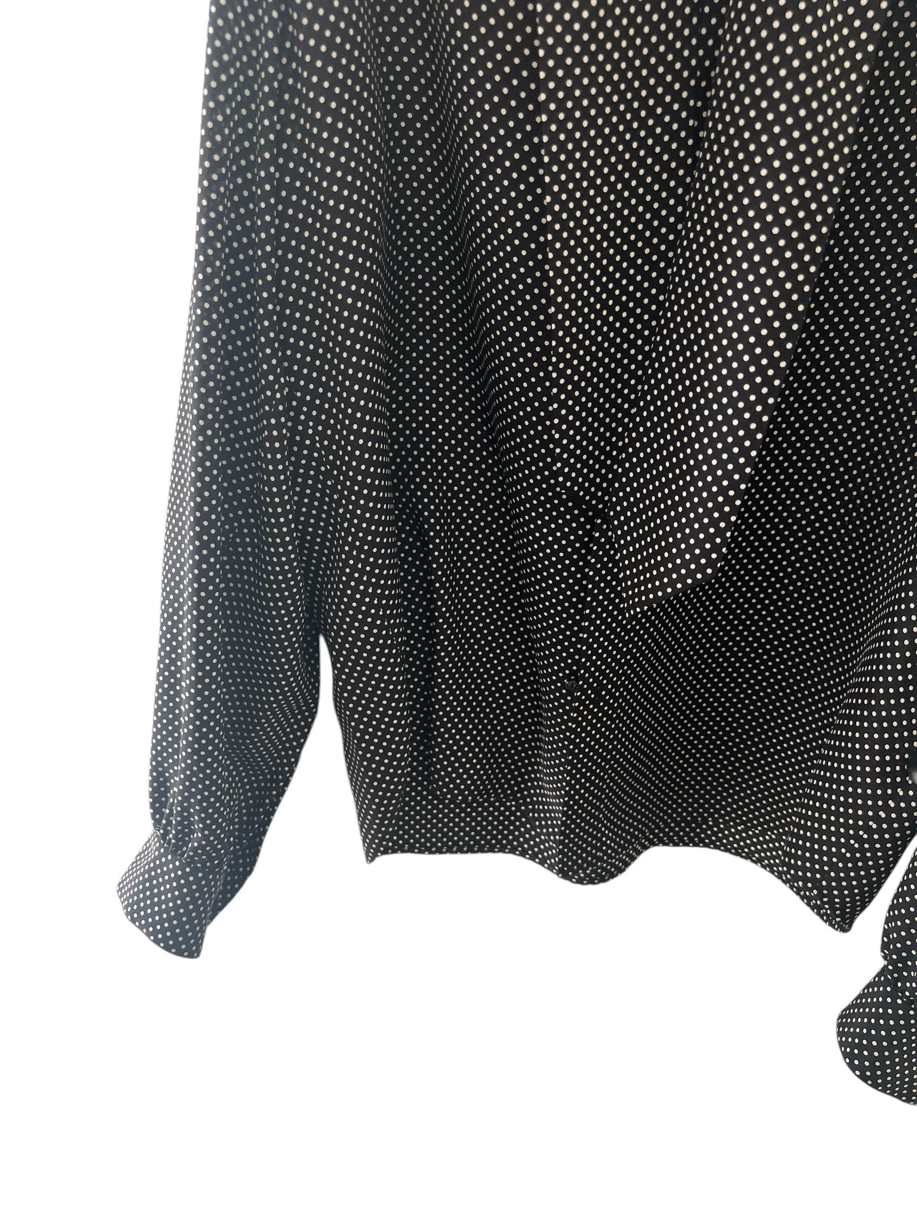 Saint Laurent Paris Saint Laurent Dotted Silk Shirt Size US L / EU 52-54 / 3 - 3 Thumbnail