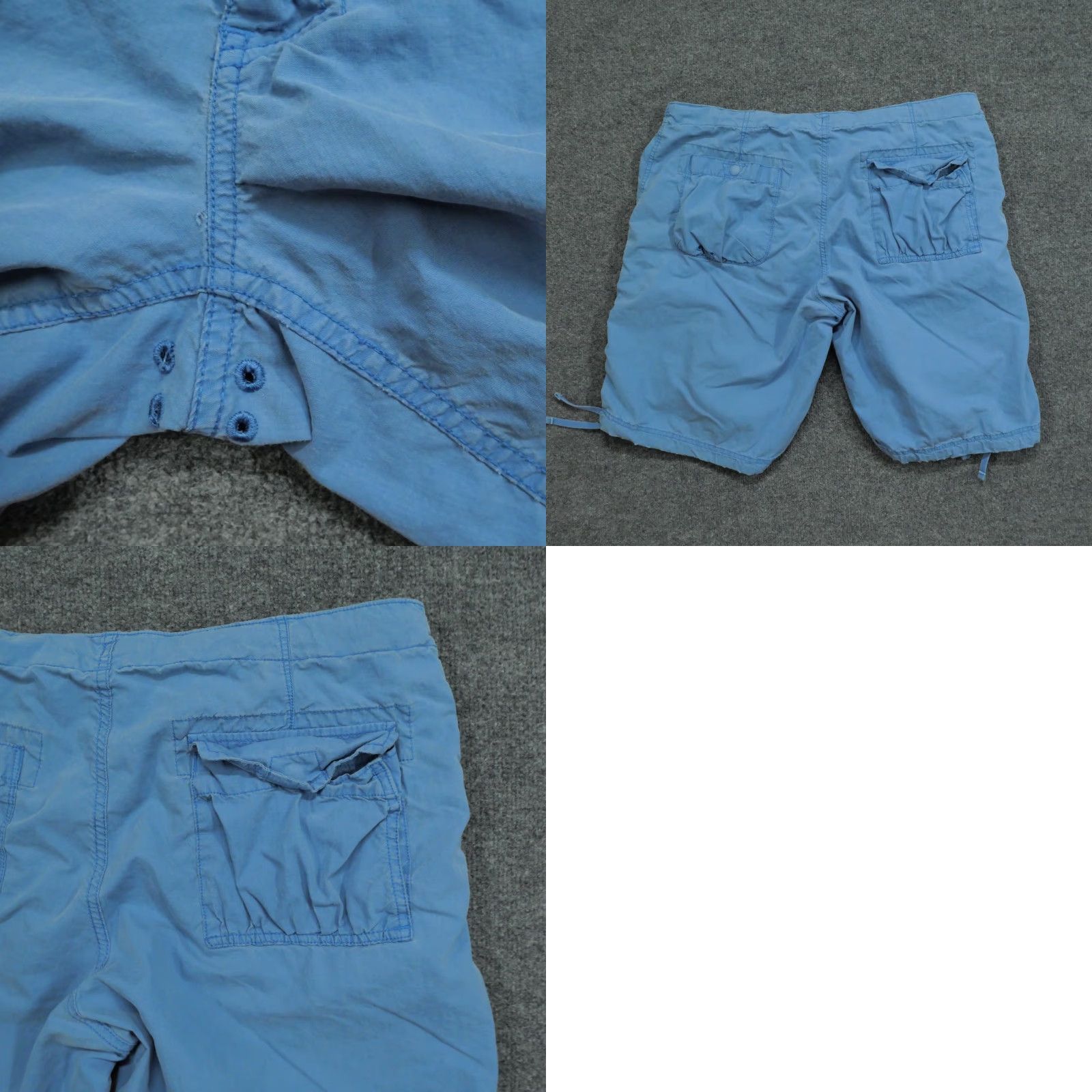 Gap VINTAGE Gap Shorts Mens Large 38 Blue Cargo Pockets Baggy Military Cinch Y2K Size US 38 / EU 54 - 9 Thumbnail