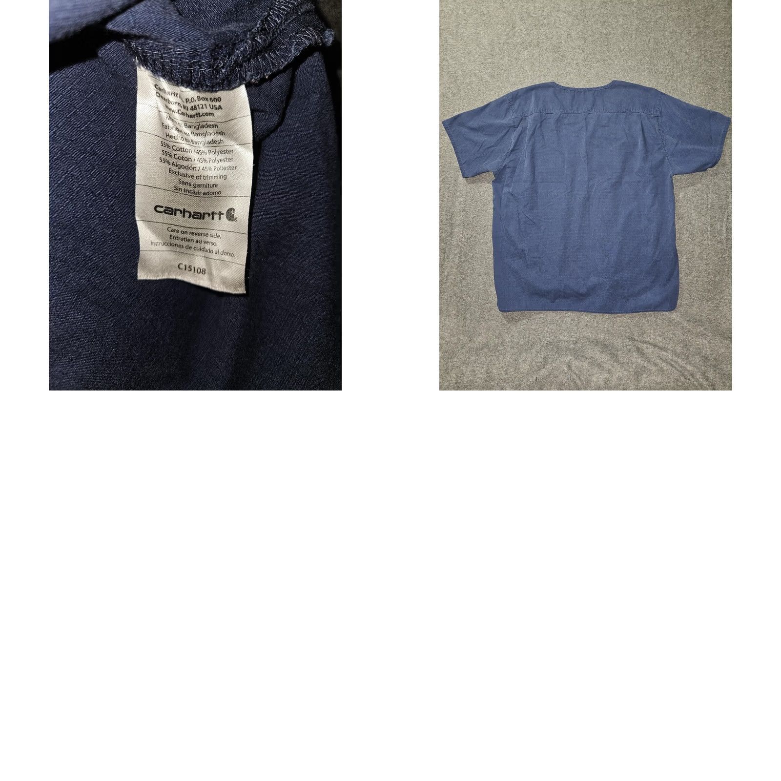 Carhartt Carhartt Shirt Mens XL Ripstop Utility Workwear Short Sleeve Pocket Scrub Top Blue Size US XL / EU 56 / 4 - 8 Thumbnail