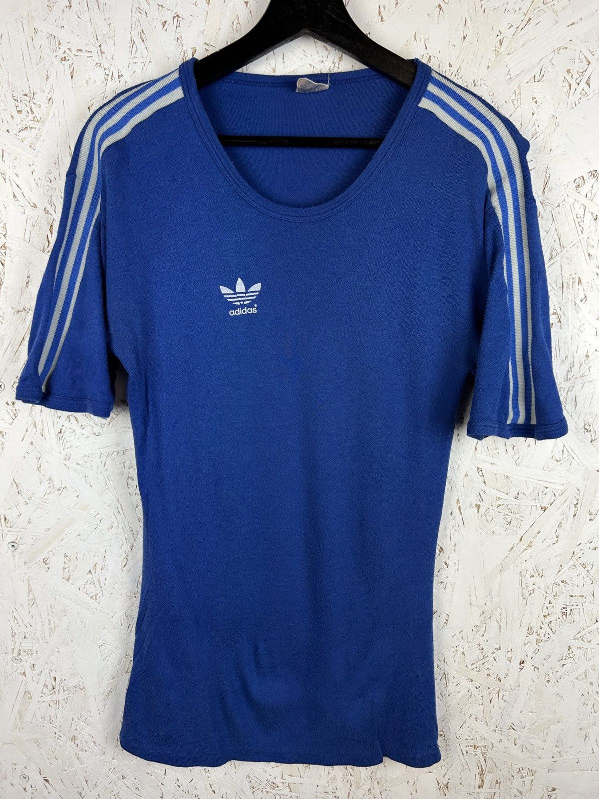 Adidas 70s 80s Adidas Trefoil #13 Single Stitch Blank Jersey Size US L / EU 52-54 / 3 - 1 Thumbnail