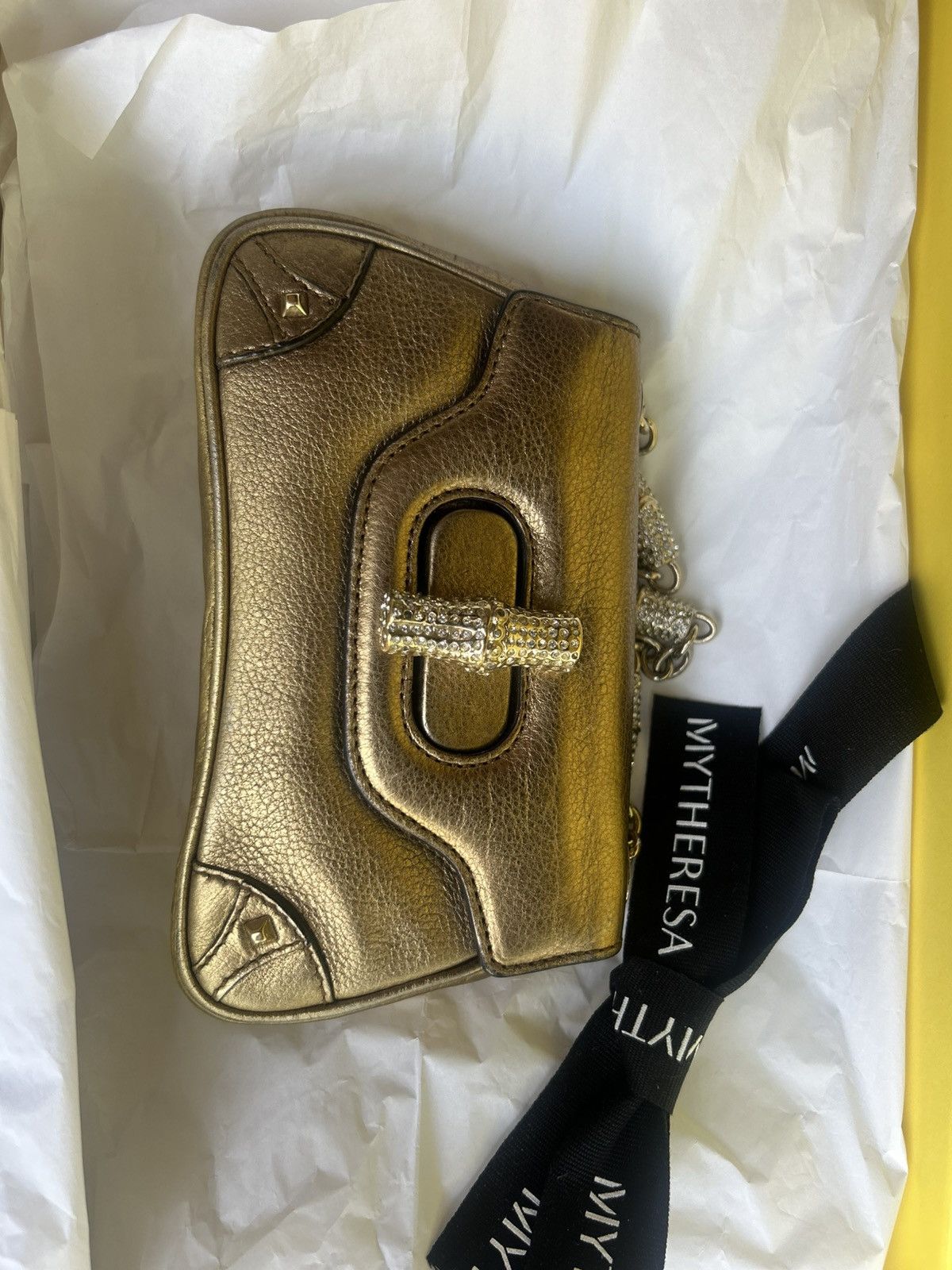 Gucci Vintage bronze pursewiyh swarovskichsin Size ONE SIZE - 3 Thumbnail