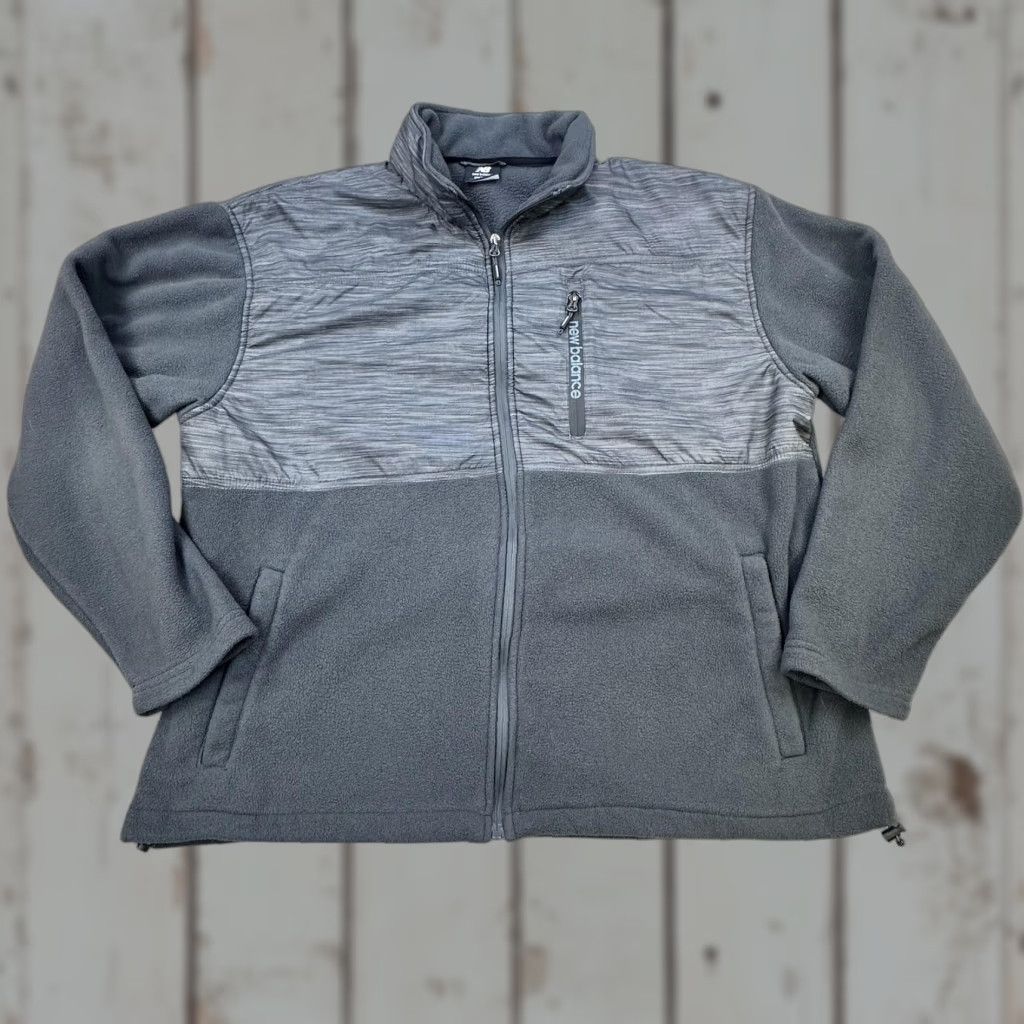New Balance New Balance Jacket Mens 2XL Gray Full Zip Fleece Chest Pocket Athletic Warm Size US XXL / EU 58 / 5 - 1 Thumbnail