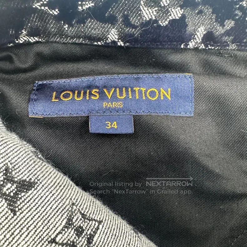 Louis Vuitton Louis Vuitton Black monogrammed flocked full-print pants Size US 34 / EU 50 - 4 Thumbnail
