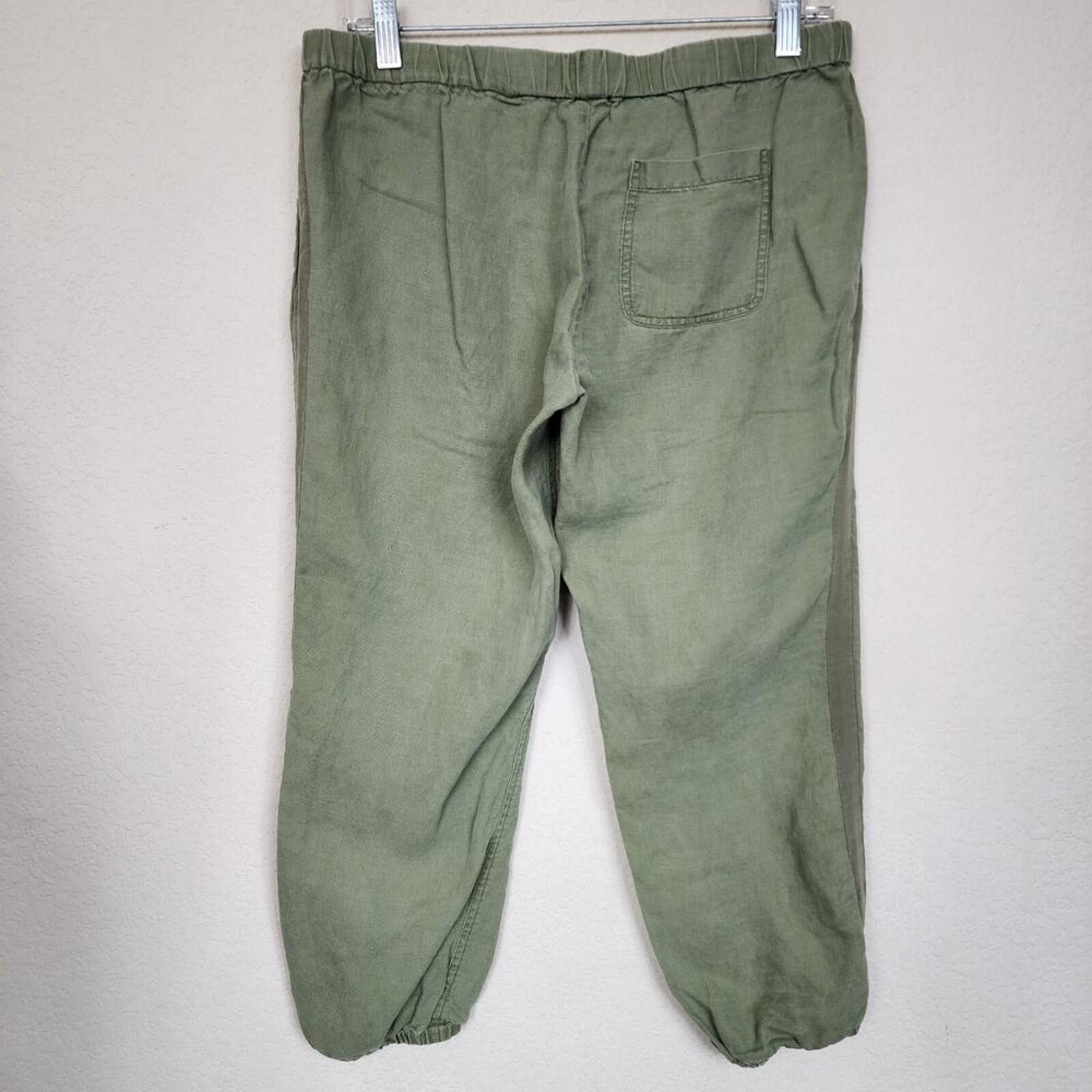 Jones New York Joie Small Green Boho Capri Pants Size 28" / US 6 / IT 42 - 2 Thumbnail