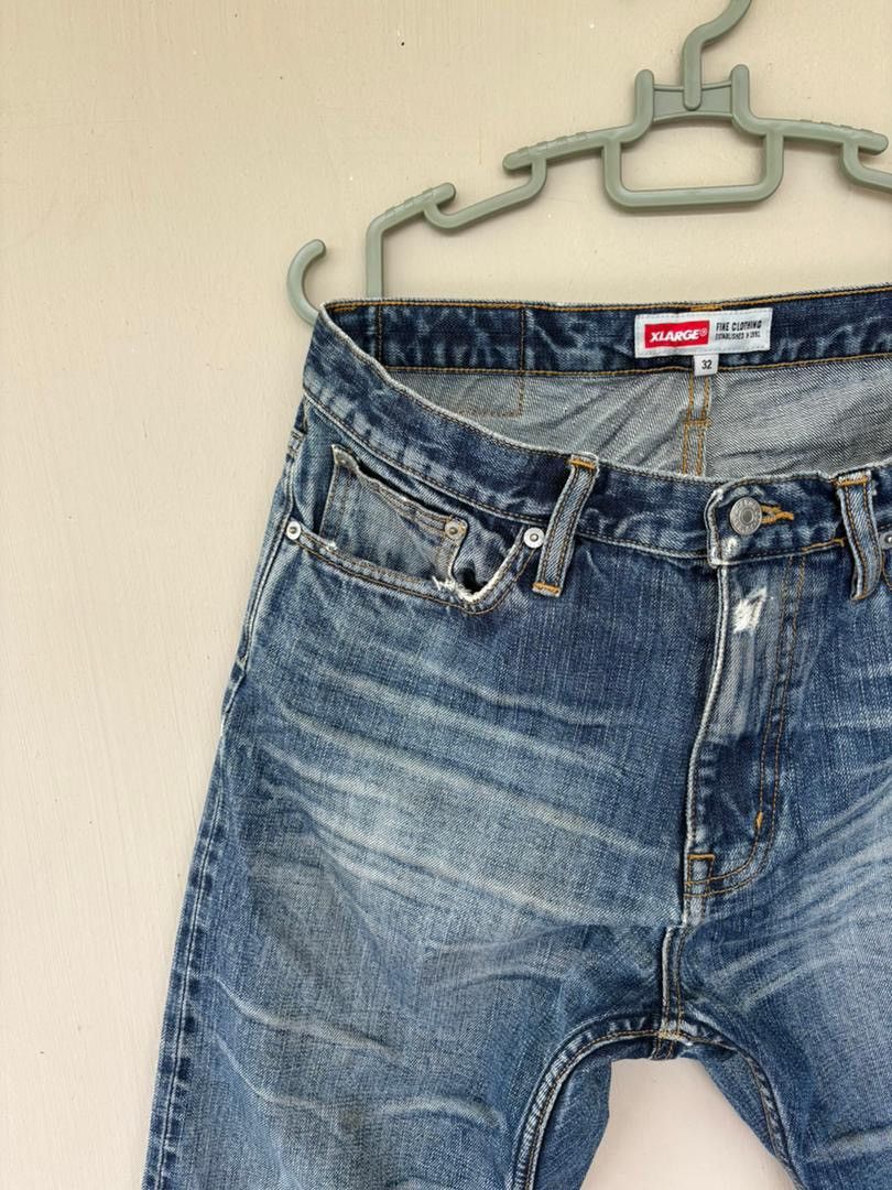 Japanese Brand Vtg XLarge Denim Pant Selvedge Distressed Denim Size US 32 / EU 48 - 2 Thumbnail