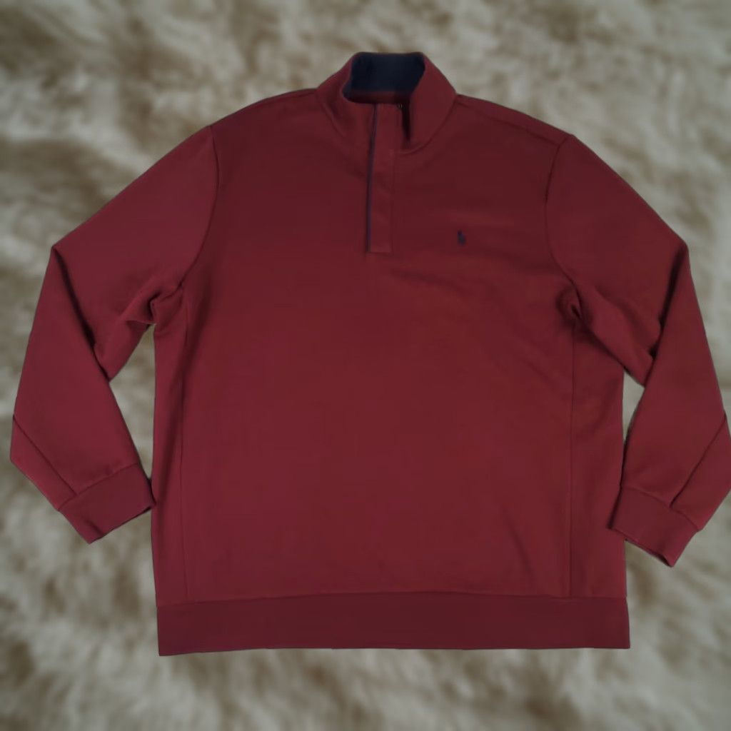 Ralph Lauren VINTAGE Ralph Lauren Sweater Pullover Mens 2XL Red Pony 1/4 Zip Classic Knit Shirt Size US XXL / EU 58 / 5 - 1 Thumbnail