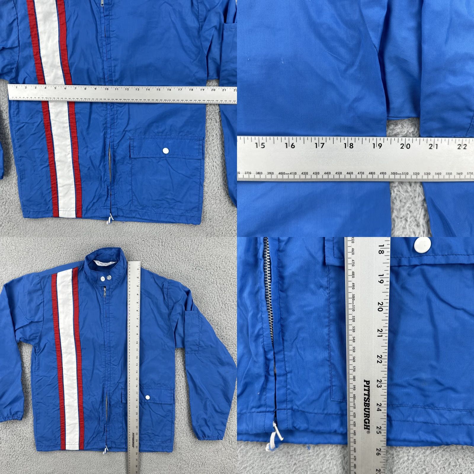 Vintage VINTAGE Ebert Enterprises Nylon Full Zip Jacket Blue Small 60s USA Mens Size US S / EU 44-46 / 1 - 9 Thumbnail
