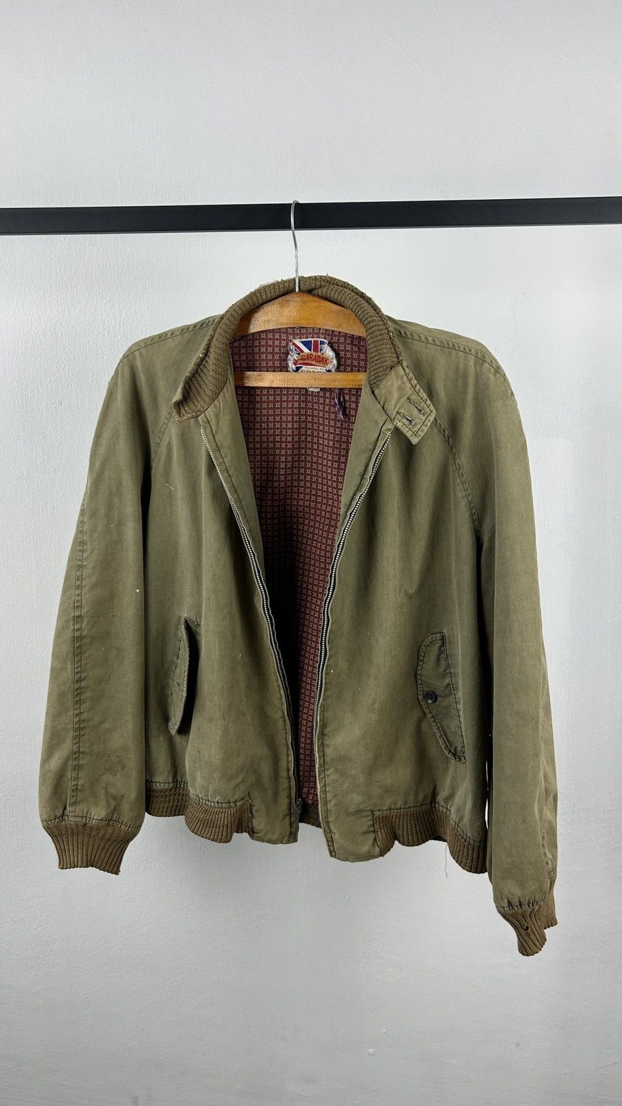 Vintage 1980s Distressed English Work Jacket Baradak by Spatz Size US L / EU 52-54 / 3 - 15 Thumbnail