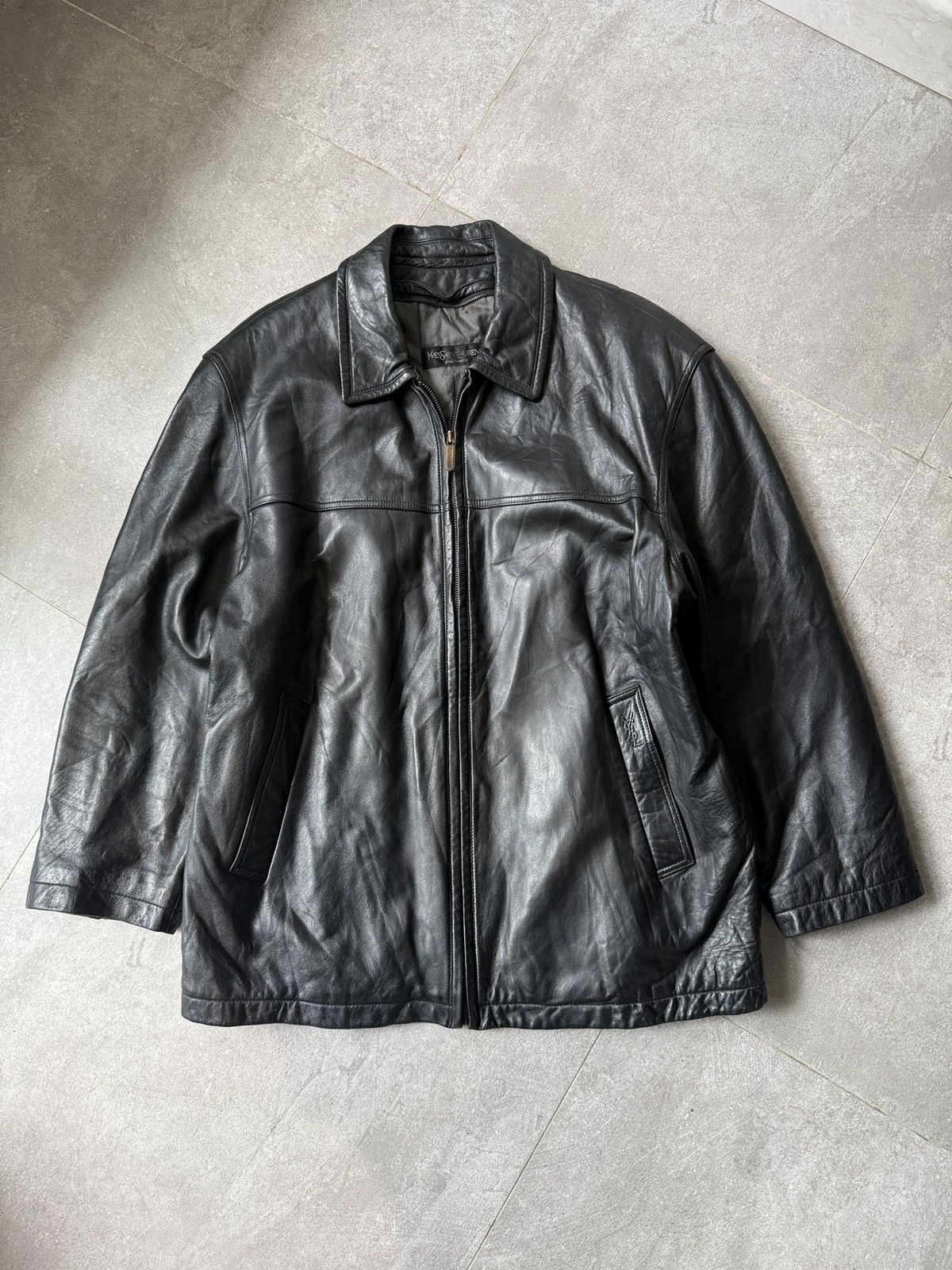 Vintage Yves Saint Laurent Leather Jacket YSL Jacket