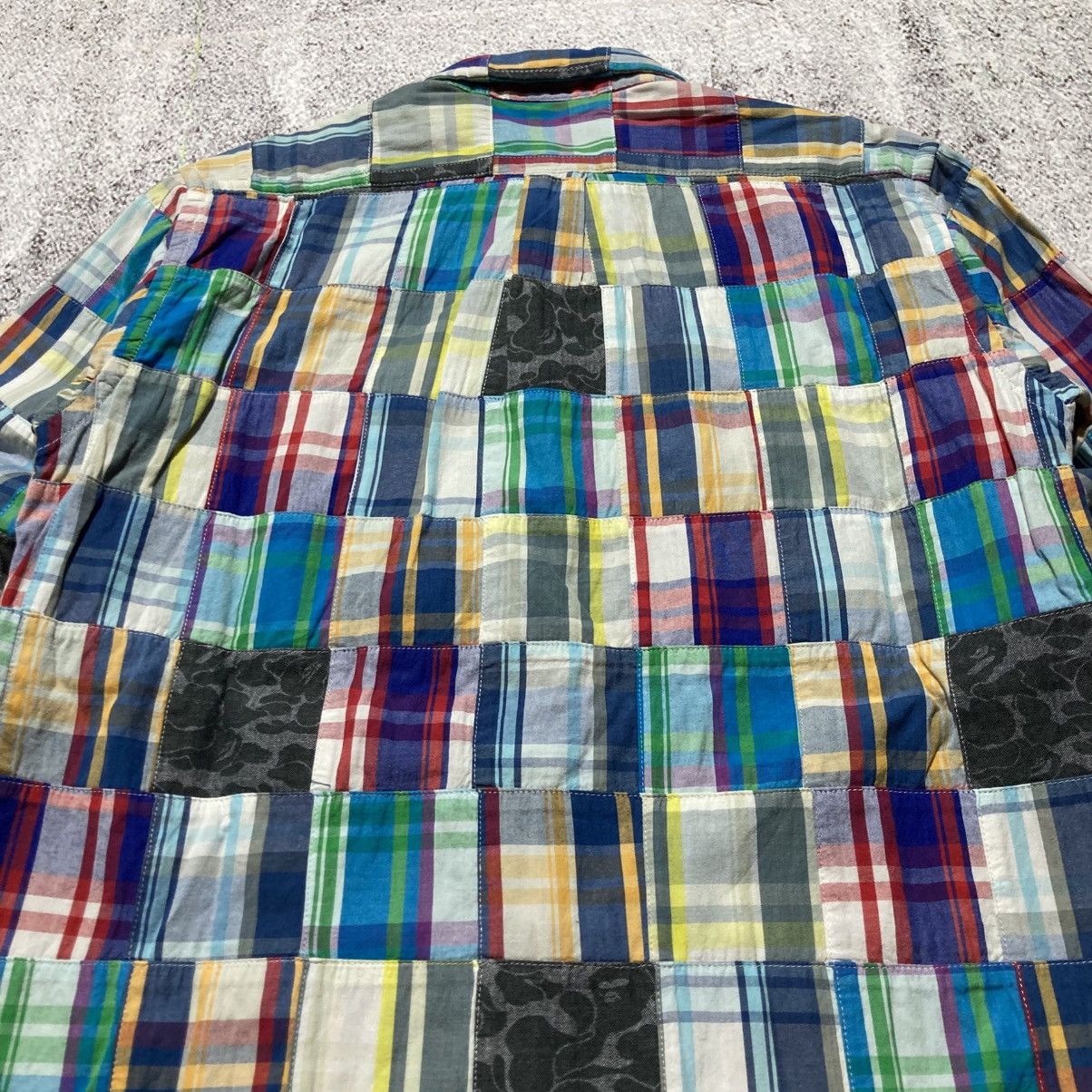 Bape OG Bape A Bathing Ape Camo Patchwork Long Slevee Shirt Size US S / EU 44-46 / 1 - 15 Thumbnail