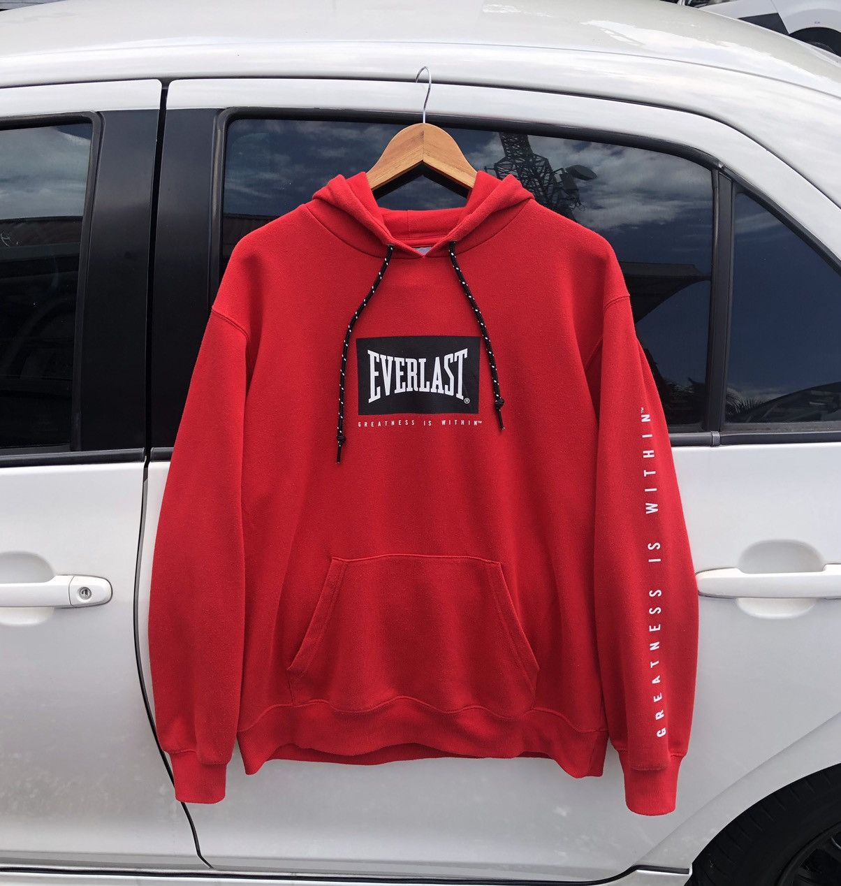 Everlast EVERLAST NYC Sweatshirt Hoodie With Logo Print Red Size US L / EU 52-54 / 3 - 2 Thumbnail