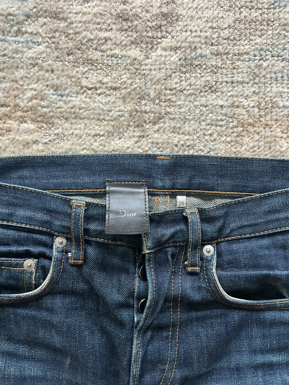 Dior dior homme ss04 indigo dyed raw denim Size US 26 / EU 42 - 3 Thumbnail