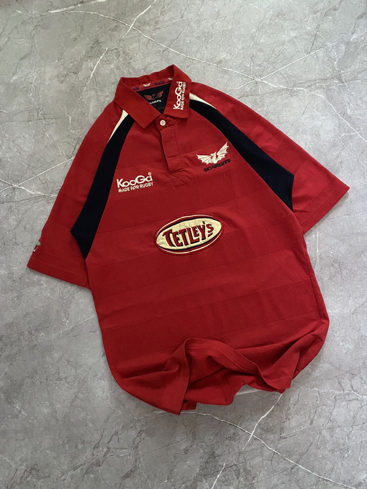 Vintage Vintage Scarlets Jersey Home Rugby Shirt 2003 - 2004 KooGa Size US M / EU 48-50 / 2 - 1 Thumbnail