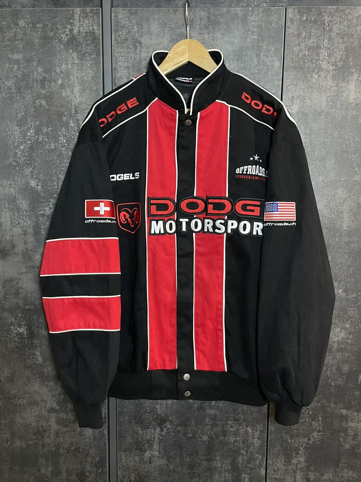 Vintage Vintage Dodge Racing Bomber Jacket Y3 MM6 424 Kith Jh Design Size US L / EU 52-54 / 3 - 6 Thumbnail