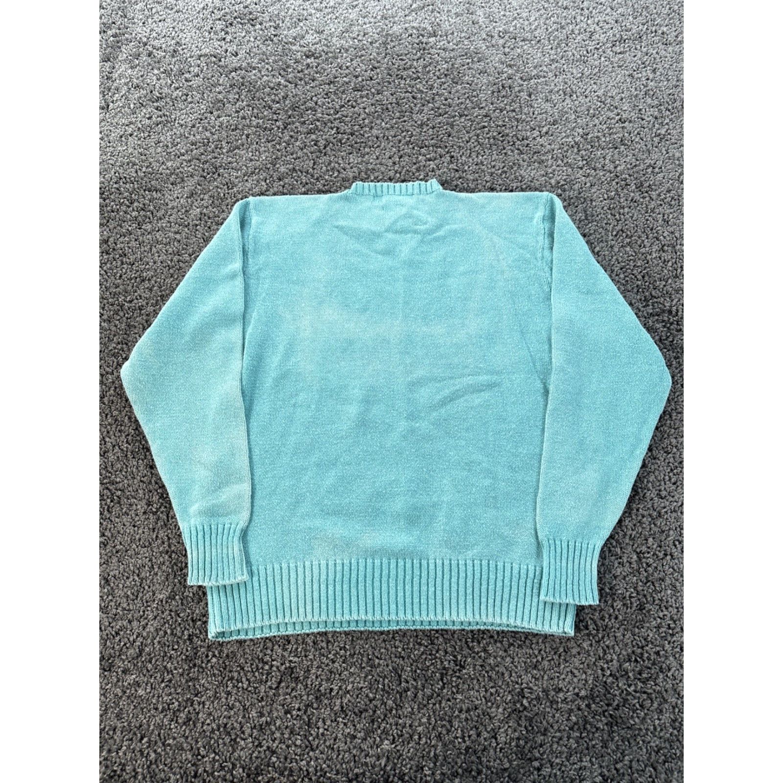 Polo Ralph Lauren VINTAGE Polo Ralph Lauren Crewneck Sweater Men XL Blue Distressed Faded Embroidered Logo 90s Classic Preppy Pullover Knit Cotton Long Sleeve Sweater Size US XL / EU 56 / 4 - 5 Thumbnail