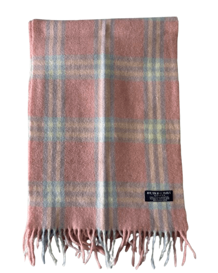 Burberry Burberry Authentic Unisex Scarf Peach 100% Lambswool Size ONE SIZE - 5 Thumbnail