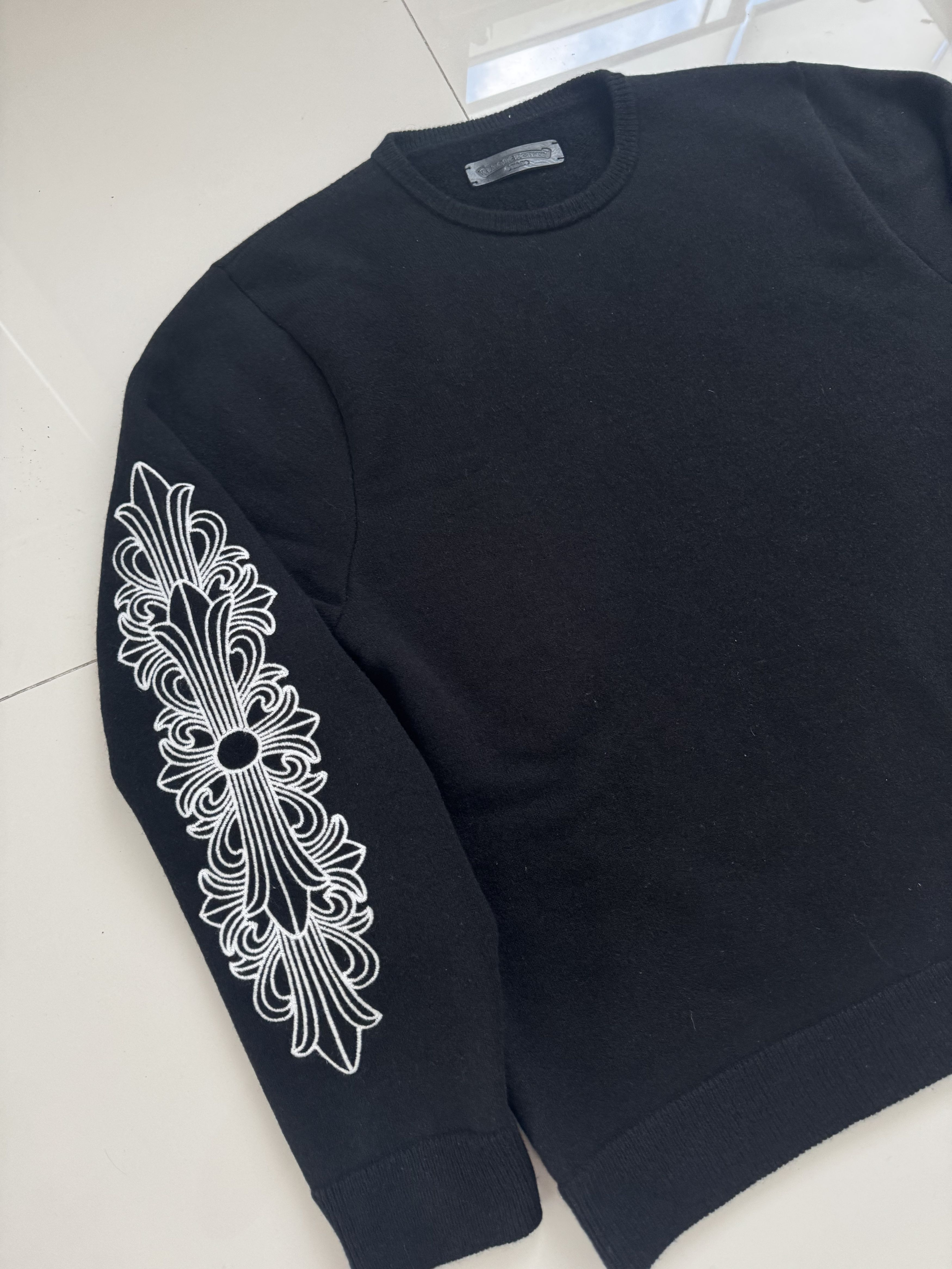 Chrome Hearts Chrome Hearts Floral Cashmere Black Sweater Size US XL / EU 56 / 4 - 4 Thumbnail