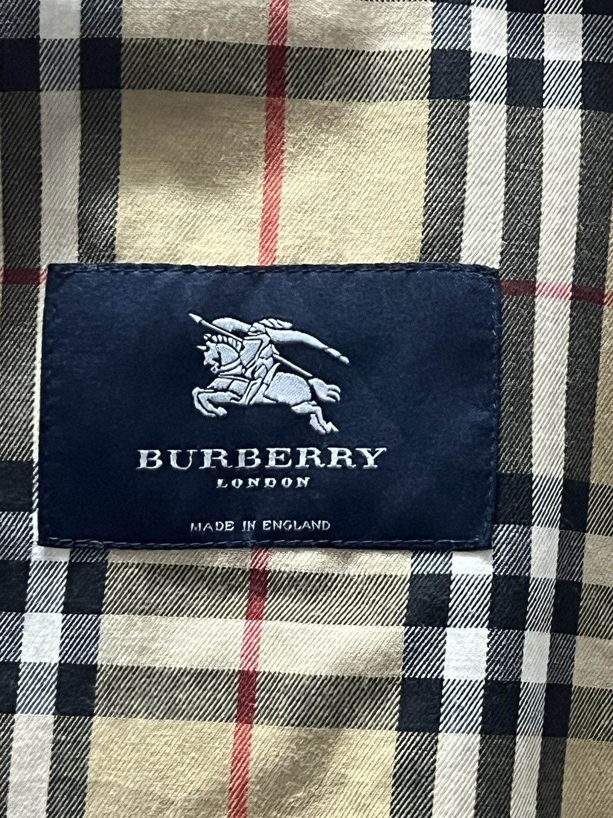 Burberry London Sten Collar Coat Nova Check Red