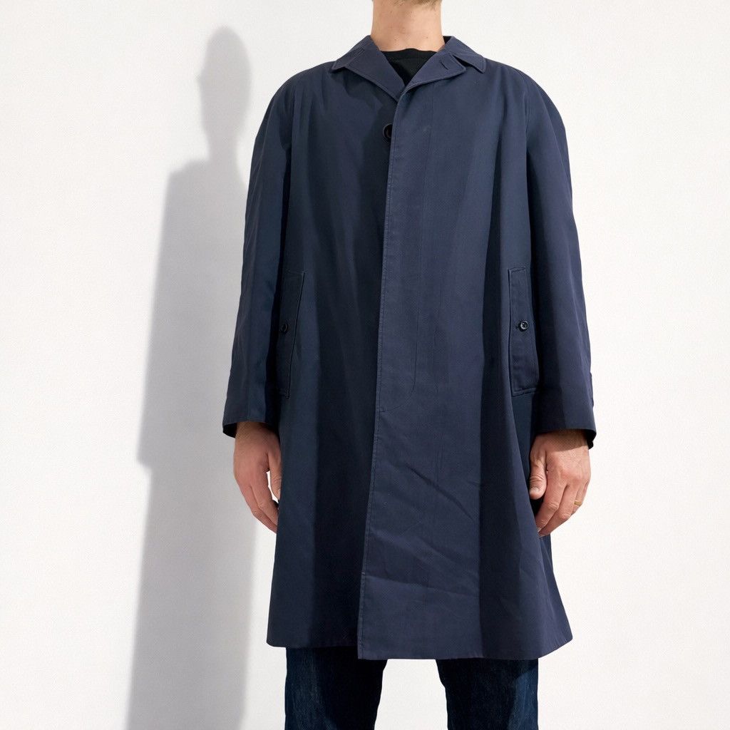 Burberry Vintage Burberrys Navy Balmacaan Nova Check Size US L / EU 52-54 / 3 - 8 Thumbnail