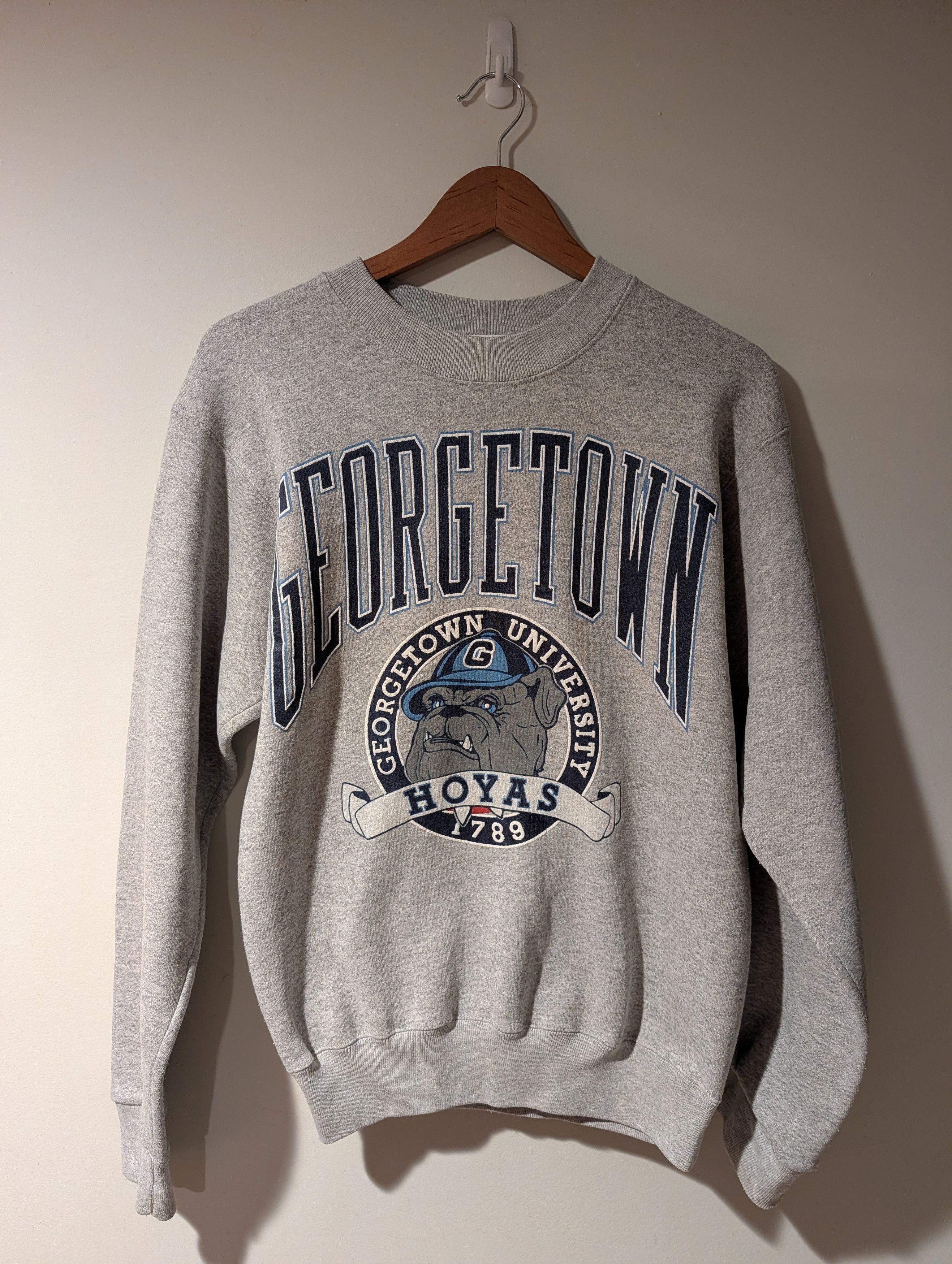 NCAA VTG Galt Sand Georgetown University Hoyas Bulldog Sweatshirt Size US S / EU 44-46 / 1 - 1 Thumbnail