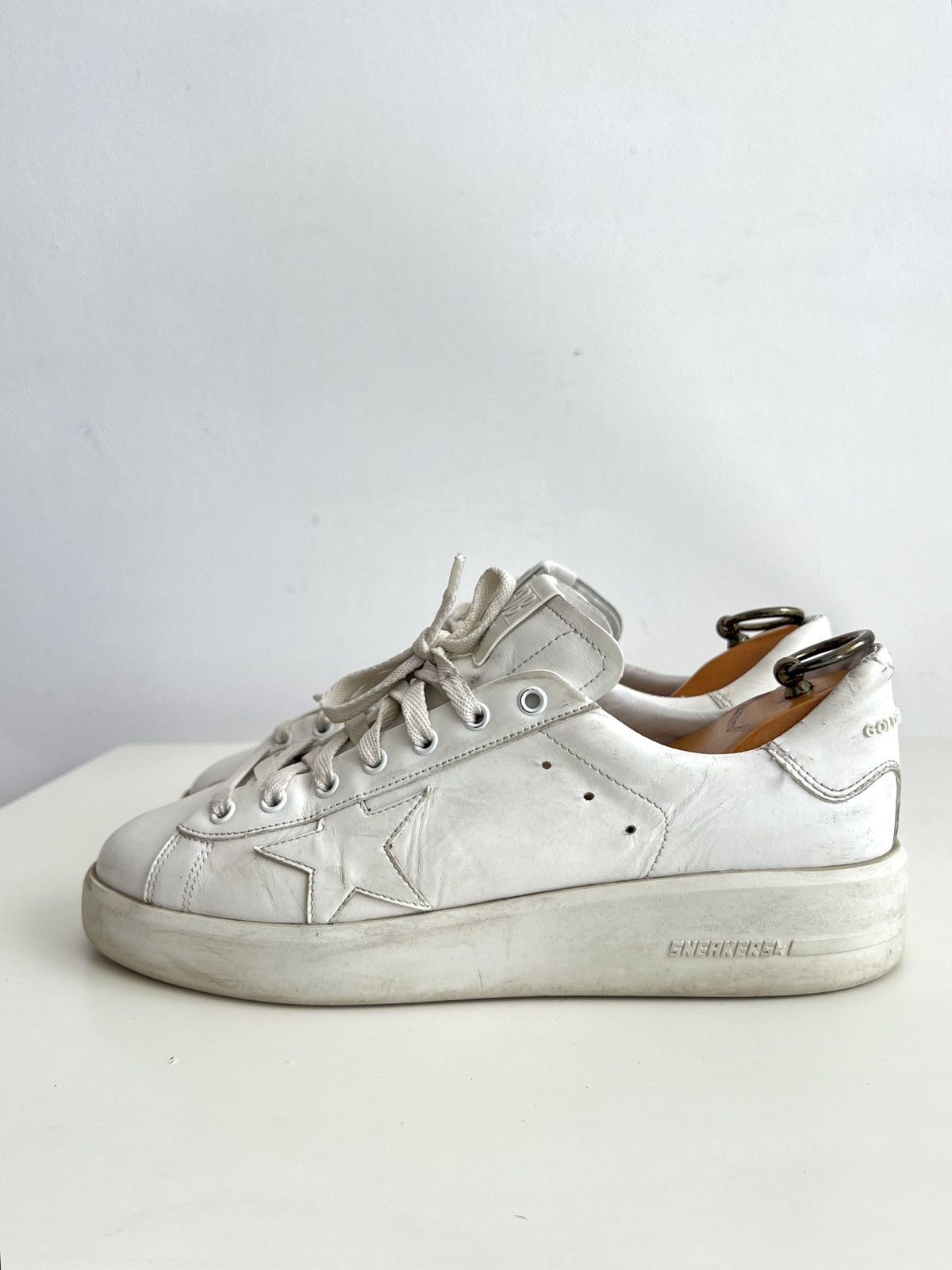 Golden Goose Golden Goose Pure Star Distressed Sneakers White Size US 9 / EU 42 - 3 Thumbnail