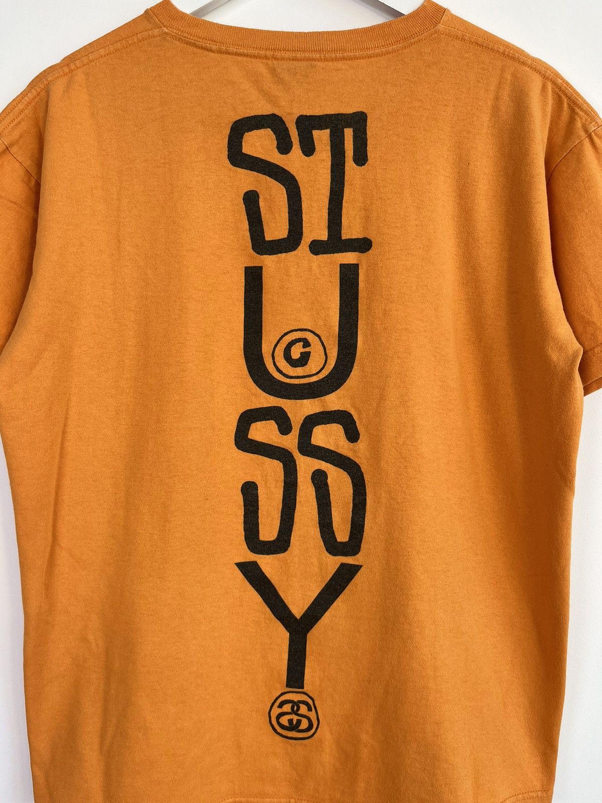 Stussy Vintage Stussy Vertical Logo Orange Tee Size US S / EU 44-46 / 1 - 6 Thumbnail