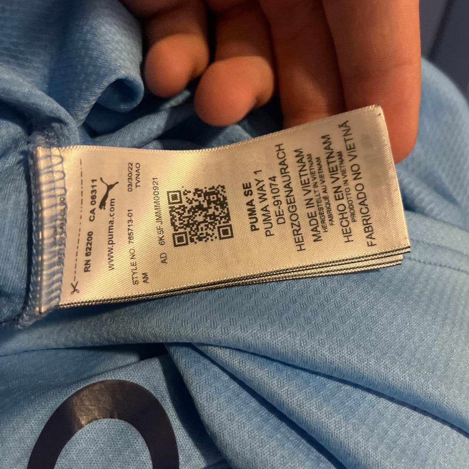 Puma Blue Puma Etihad Airways Soccer Jersey Size US S / EU 44-46 / 1 - 4 Thumbnail
