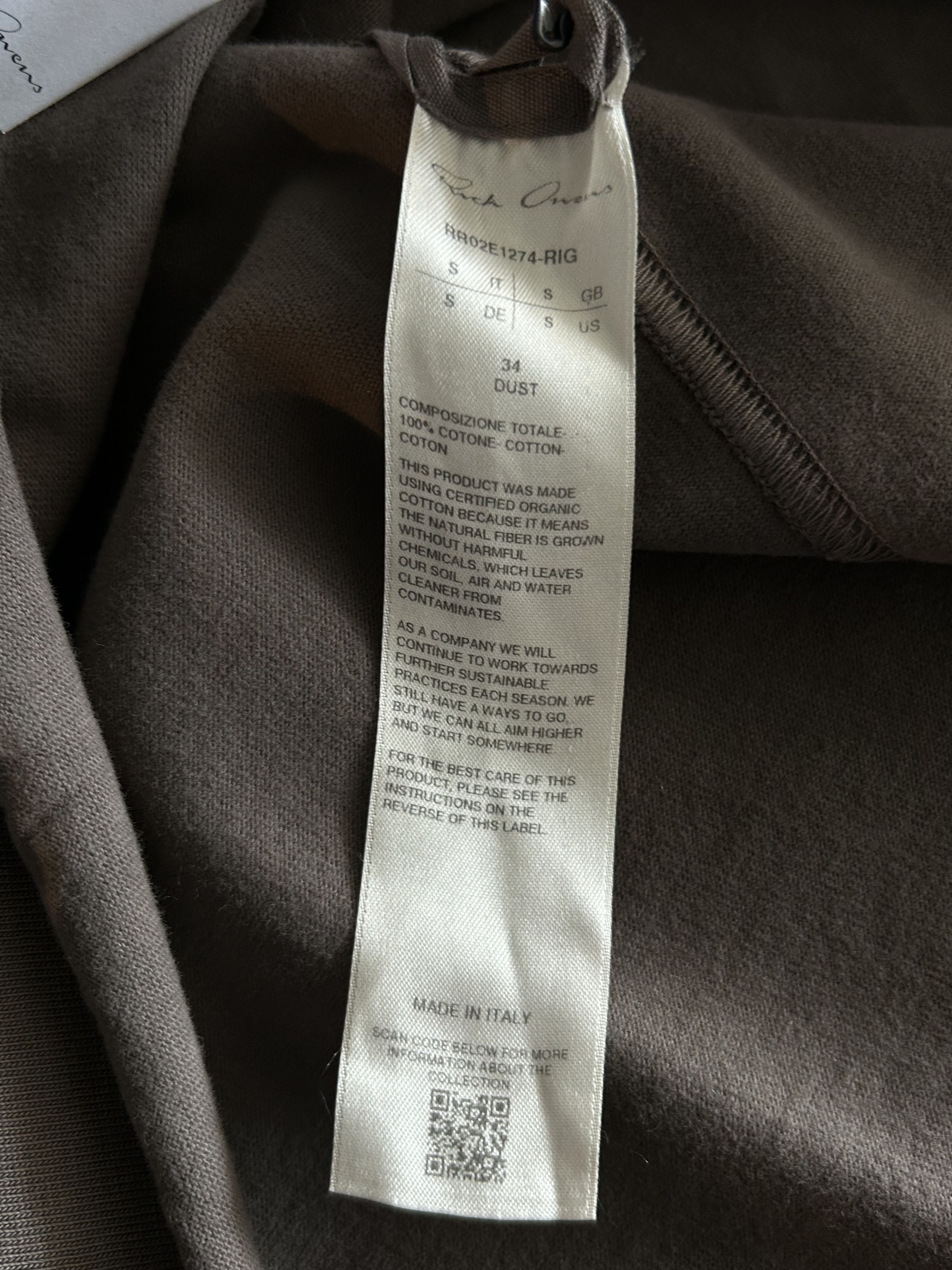 Rick Owens Rick Owens Brown Jumbo T-Shirt Size US M / EU 48-50 / 2 - 3 Thumbnail