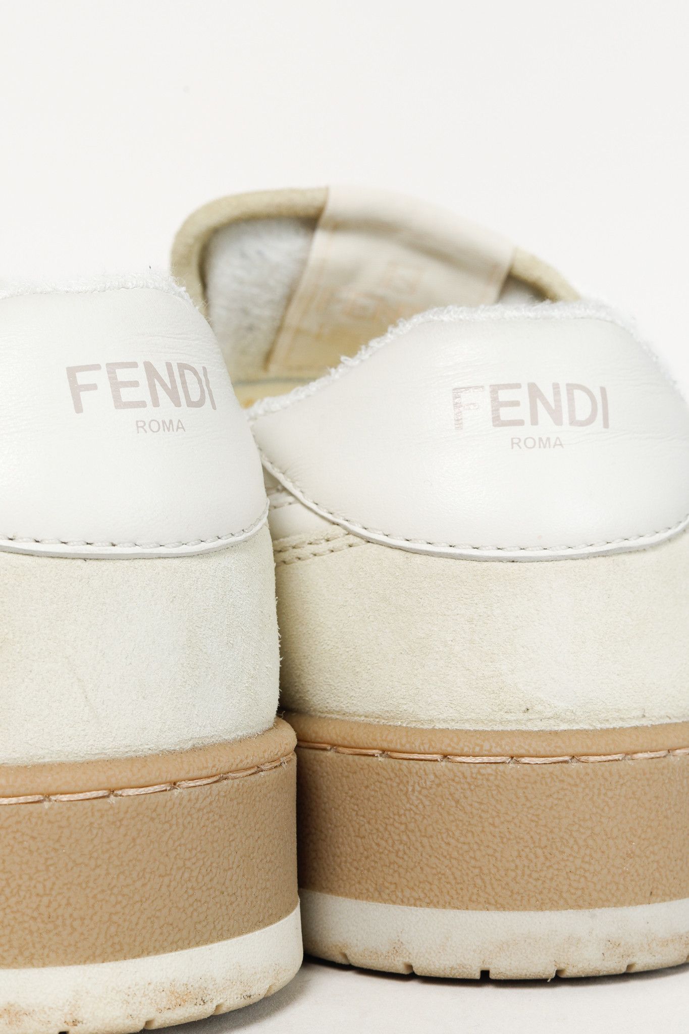 Fendi Fendi Match FF Logo Low-Top Sneaker in Suede and Leather Size US 8 / IT 38 - 11 Thumbnail