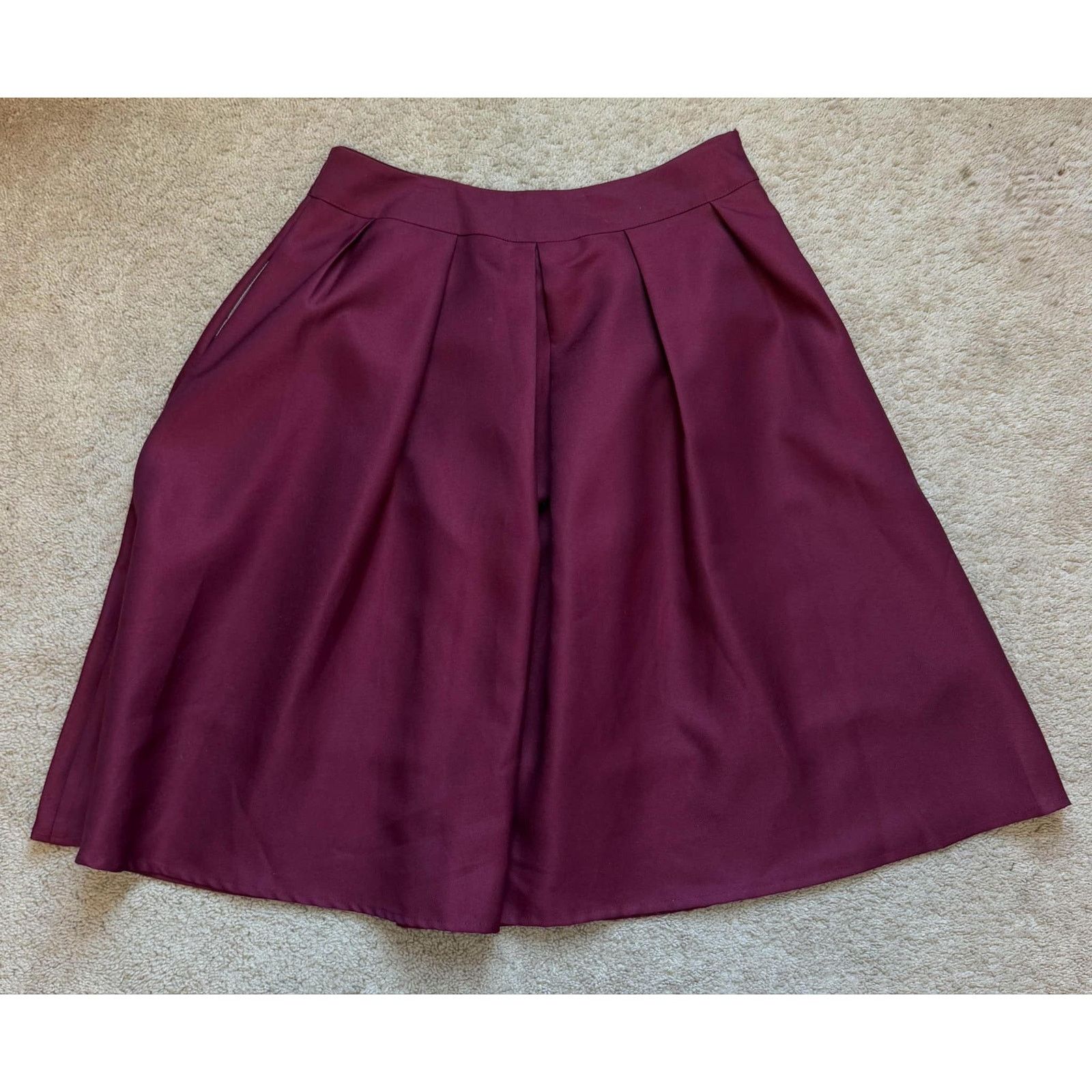 Other Face Pleated High Waisted A Line Midi Skirts Workwear XL Size 32" / US 10 / IT 46 - 3 Thumbnail