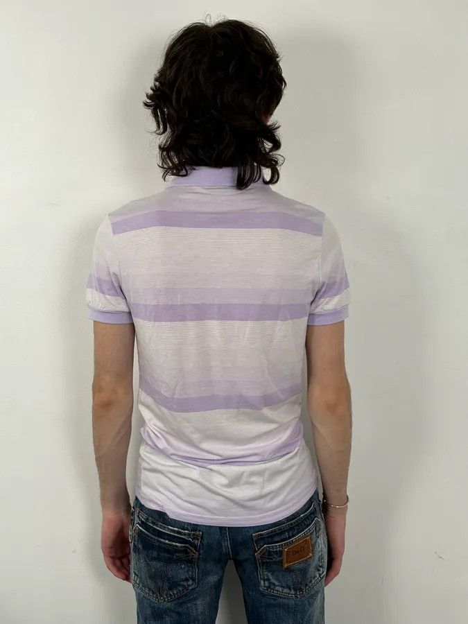 Dsquared2 2000s Dsquared2 Lavender Striped Embroidered Polo Size US S / EU 44-46 / 1 - 3 Thumbnail