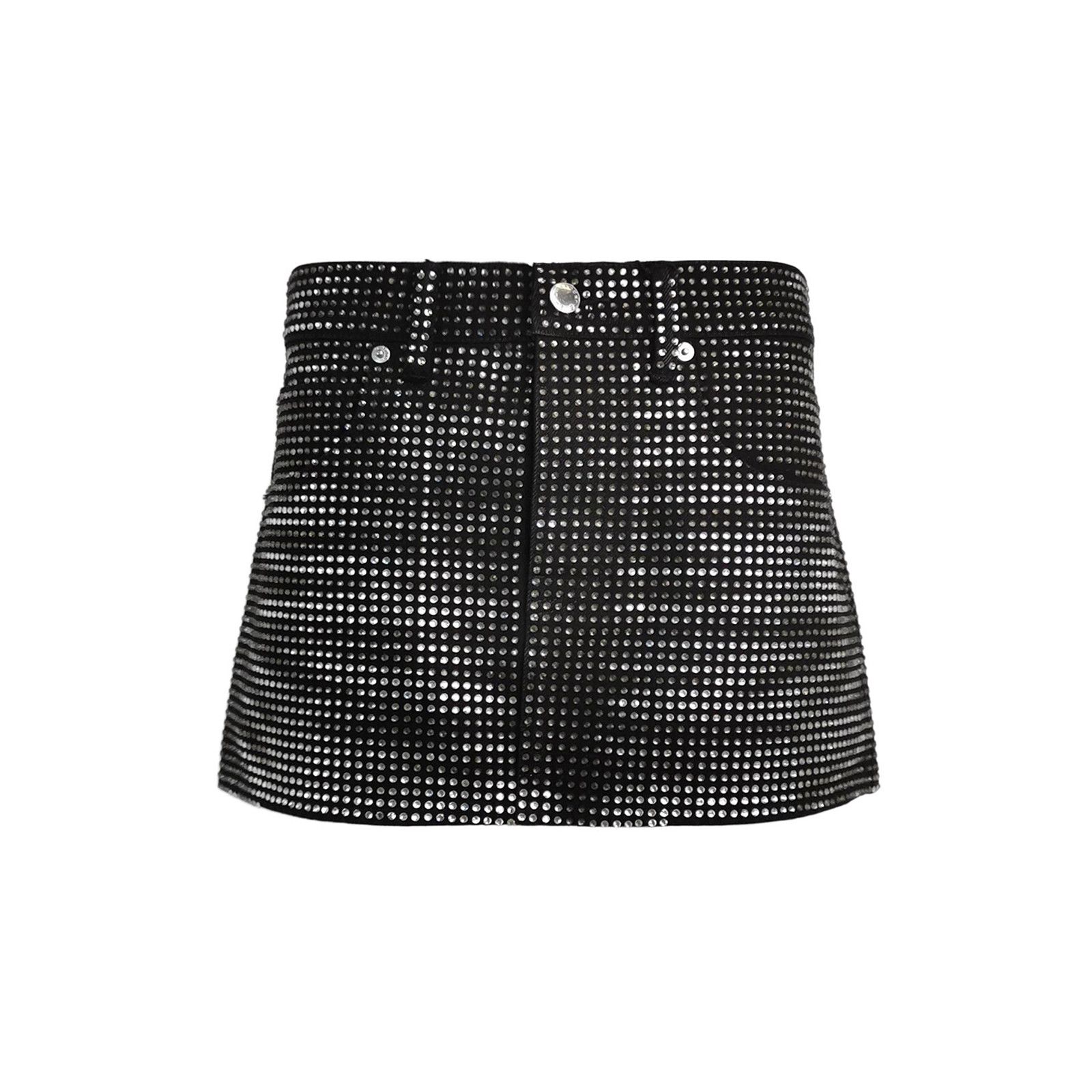 Alexander Wang Alexander Wang Crystal Embellished Mini Skirt Size 27 Size 27" / US 4 / IT 40 - 1 Thumbnail