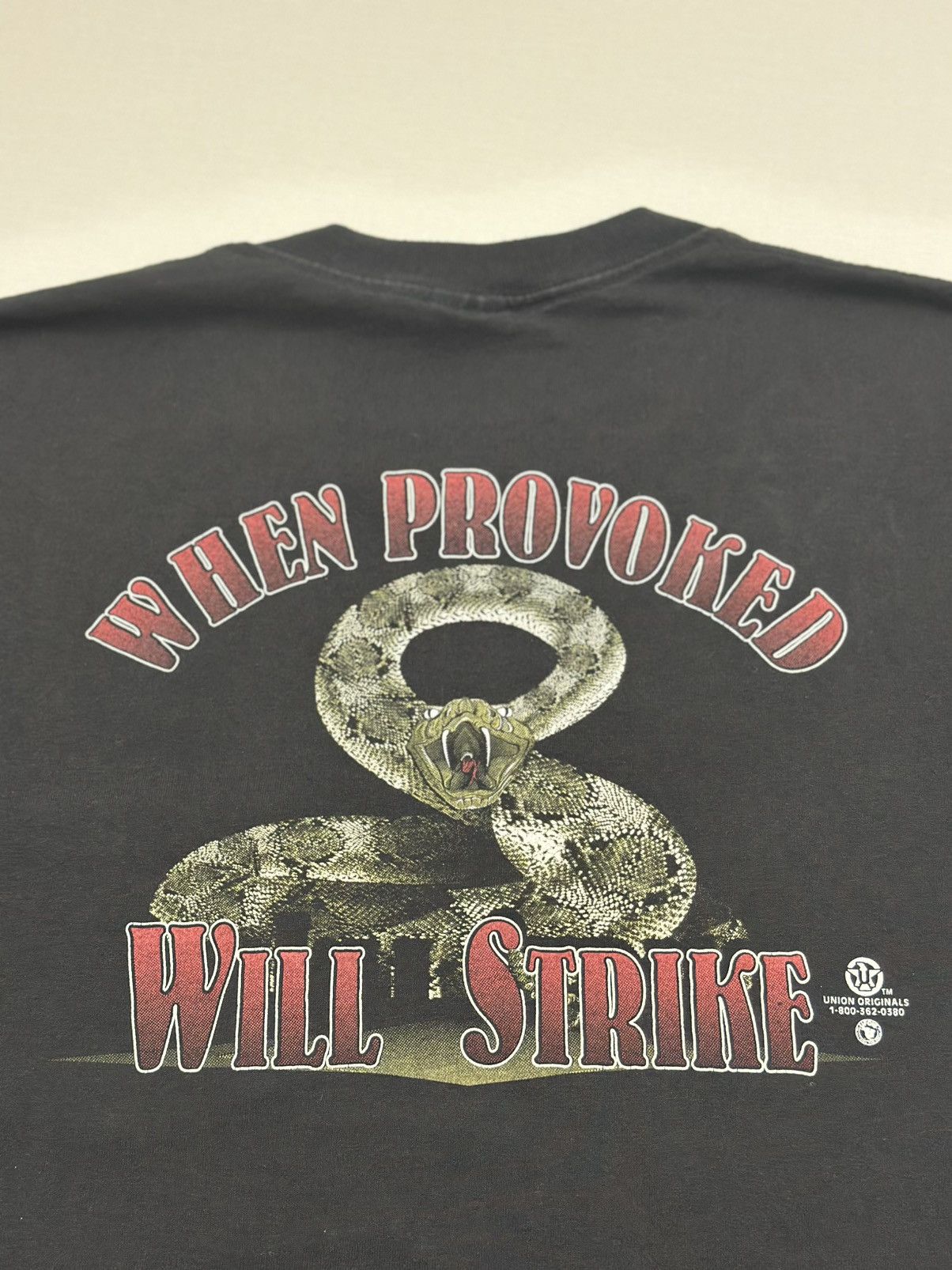 Vintage Vintage 90s Union “When Provoked Will Strike” Snake Python Size US XXL / EU 58 / 5 - 12 Thumbnail