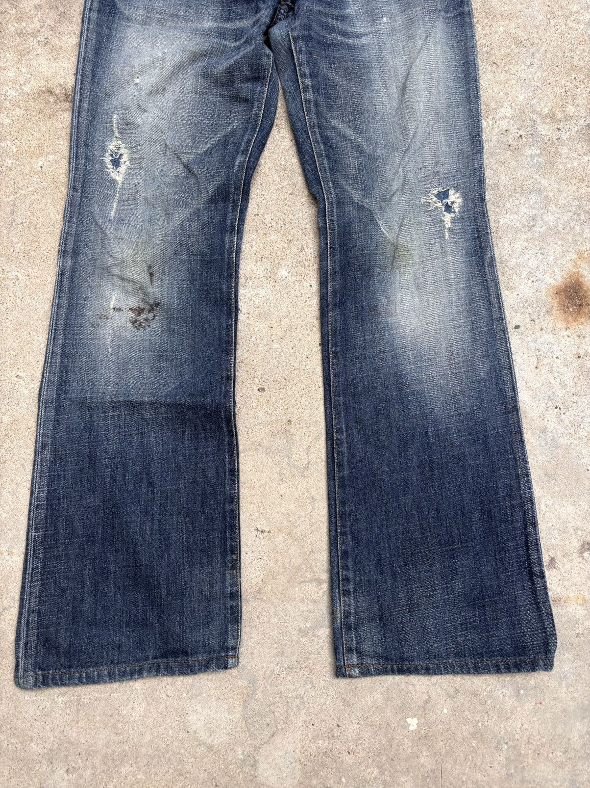 If Six Was Nine Distressed TORNADO MART Boot Cut Flared Jeans Size US 33 - 8 Thumbnail