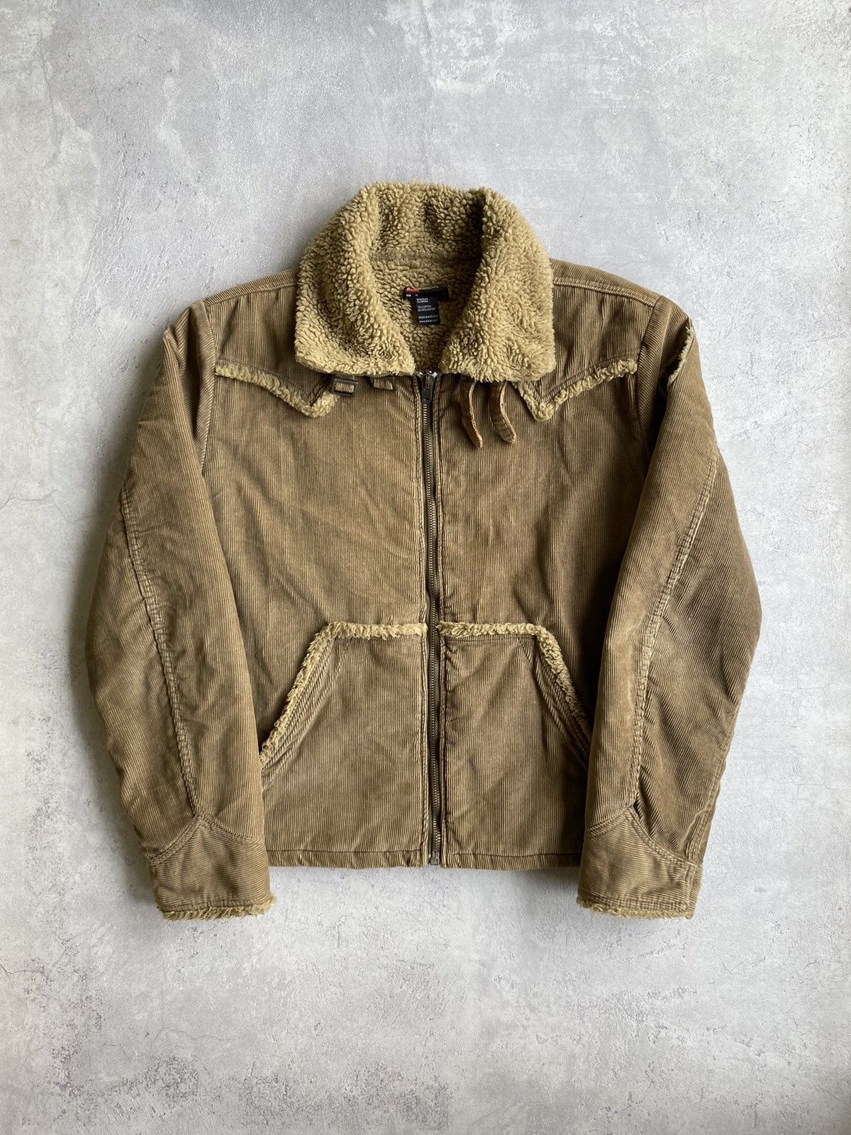 image of Diesel Sherpa Jacket Velvet Corduroy Retro Hype Y2K in Brown, Men's (Size XL)
