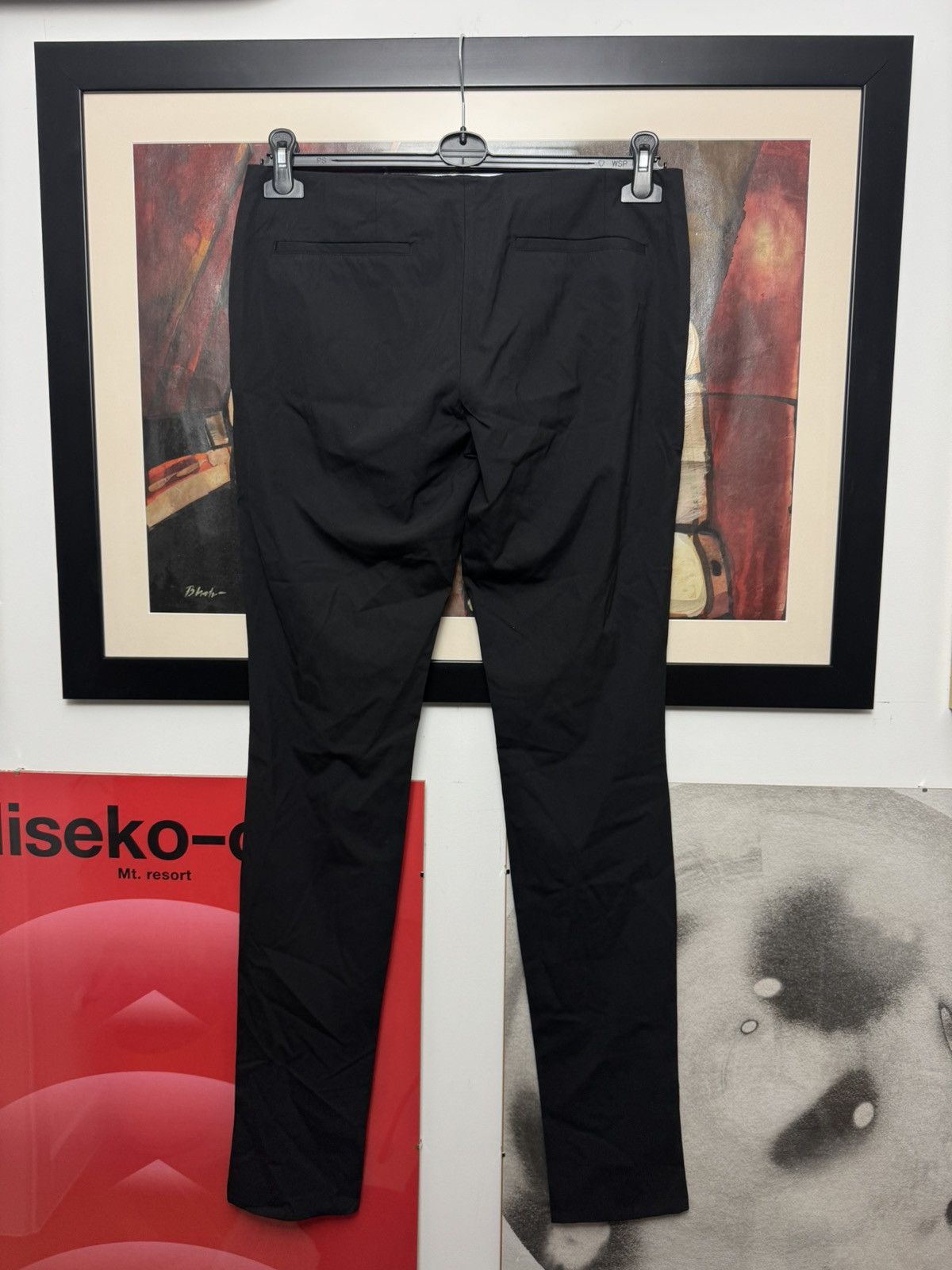 Helmut Lang HELMUT LANG Women's Wool Pants Black Casual Slim Designer Size 30" / US 8 / IT 44 - 2 Thumbnail