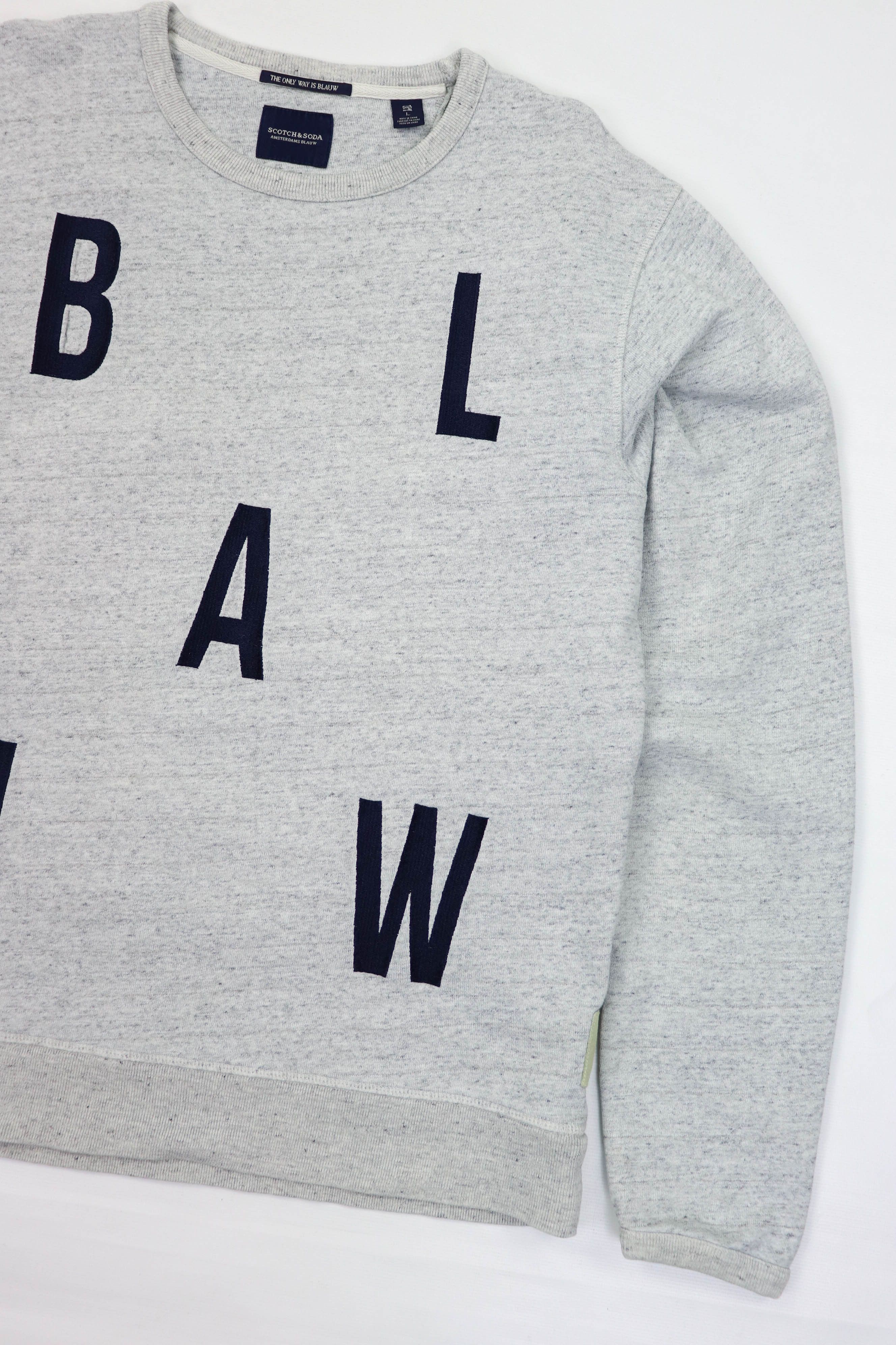 Scotch & Soda Scotch & Soda ABlauw Heather Gray Crewneck Sweatshirt Size US L / EU 52-54 / 3 - 5 Thumbnail