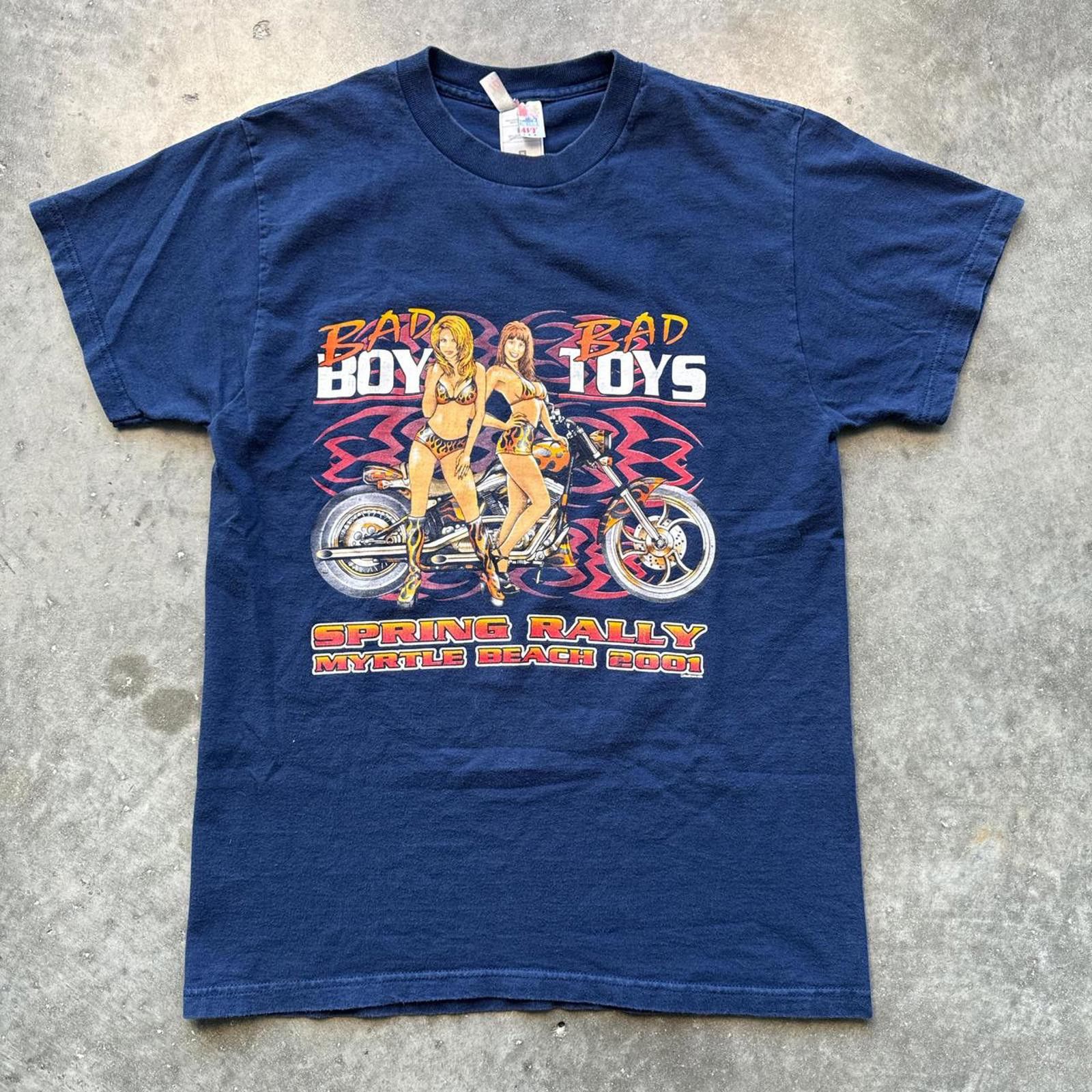Fruit Of The Loom Myrtle Beach Spring Rally Vintage 90's Biker T-Shirt Size US M / EU 48-50 / 2 - 1 Thumbnail