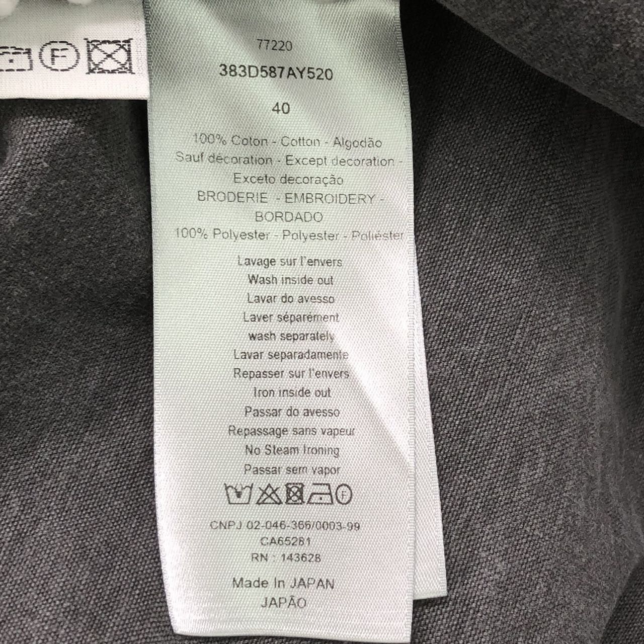 Dior Dior, Solid Color Logo Patch Long Sleeve Shirt K26WX Size M / US 6-8 / IT 42-44 - 8 Thumbnail