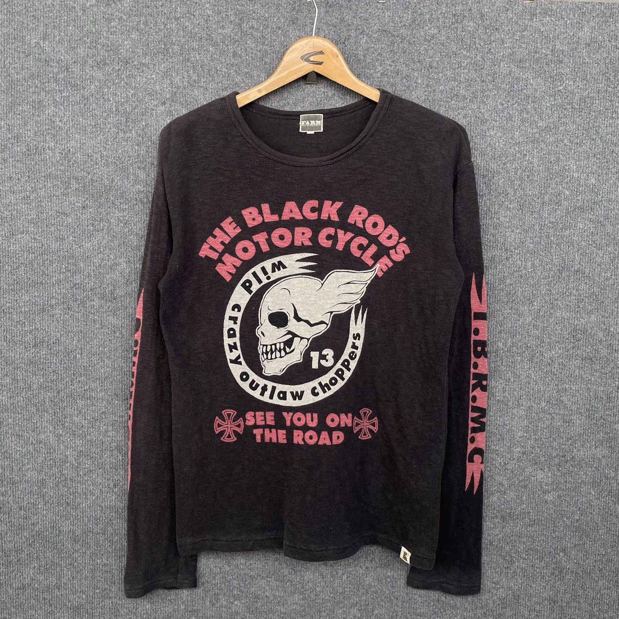 Affliction × Japanese Brand × West Coast Choppers The Black Rods Motorcycle Outlaw Choppers Loopwheel Cotton Size US M / EU 48-50 / 2 - 1 Thumbnail