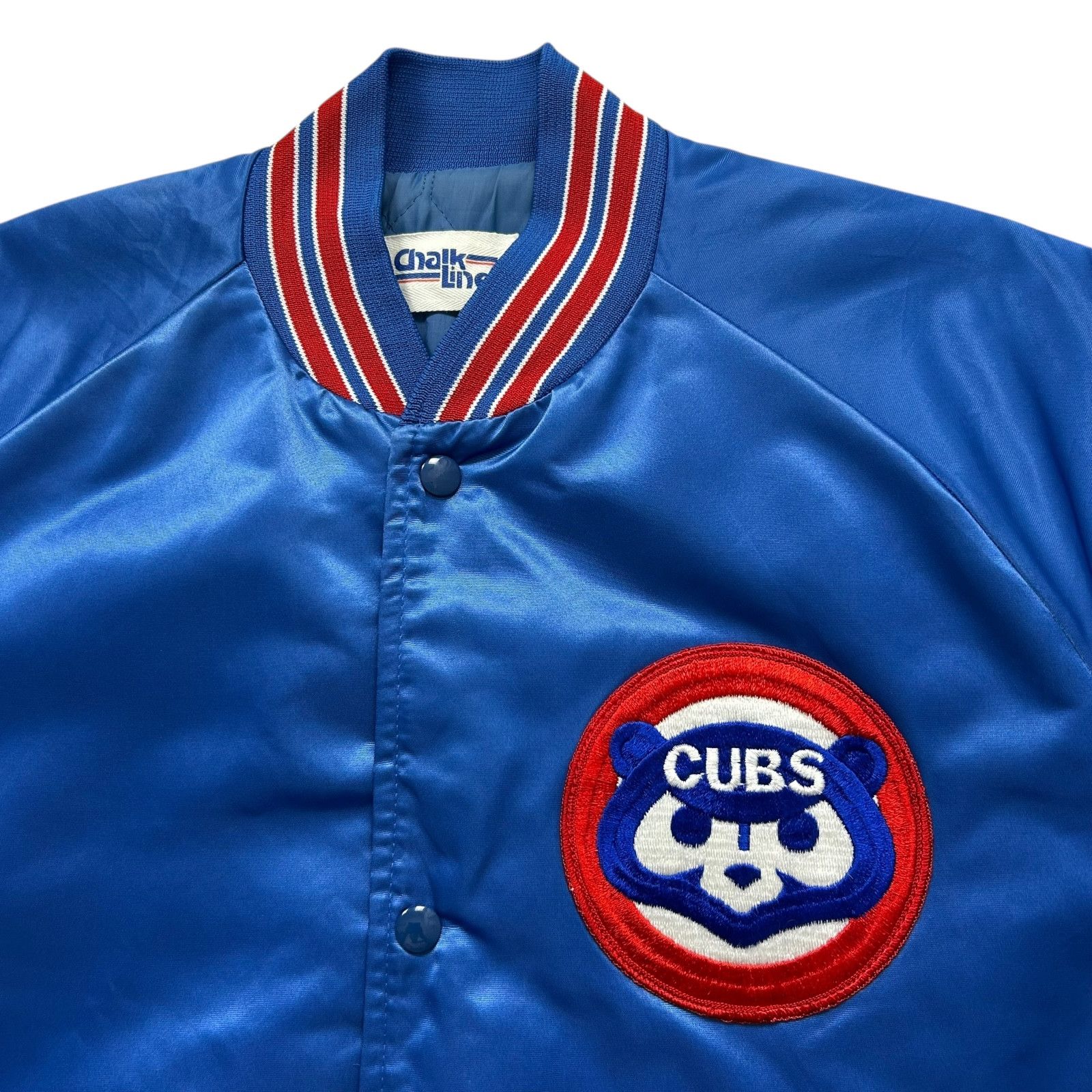MLB VTG 90s CHICAGO CUBS CHALK LINE SATIN JACKET SPELL OUT L Size US L / EU 52-54 / 3 - 4 Thumbnail
