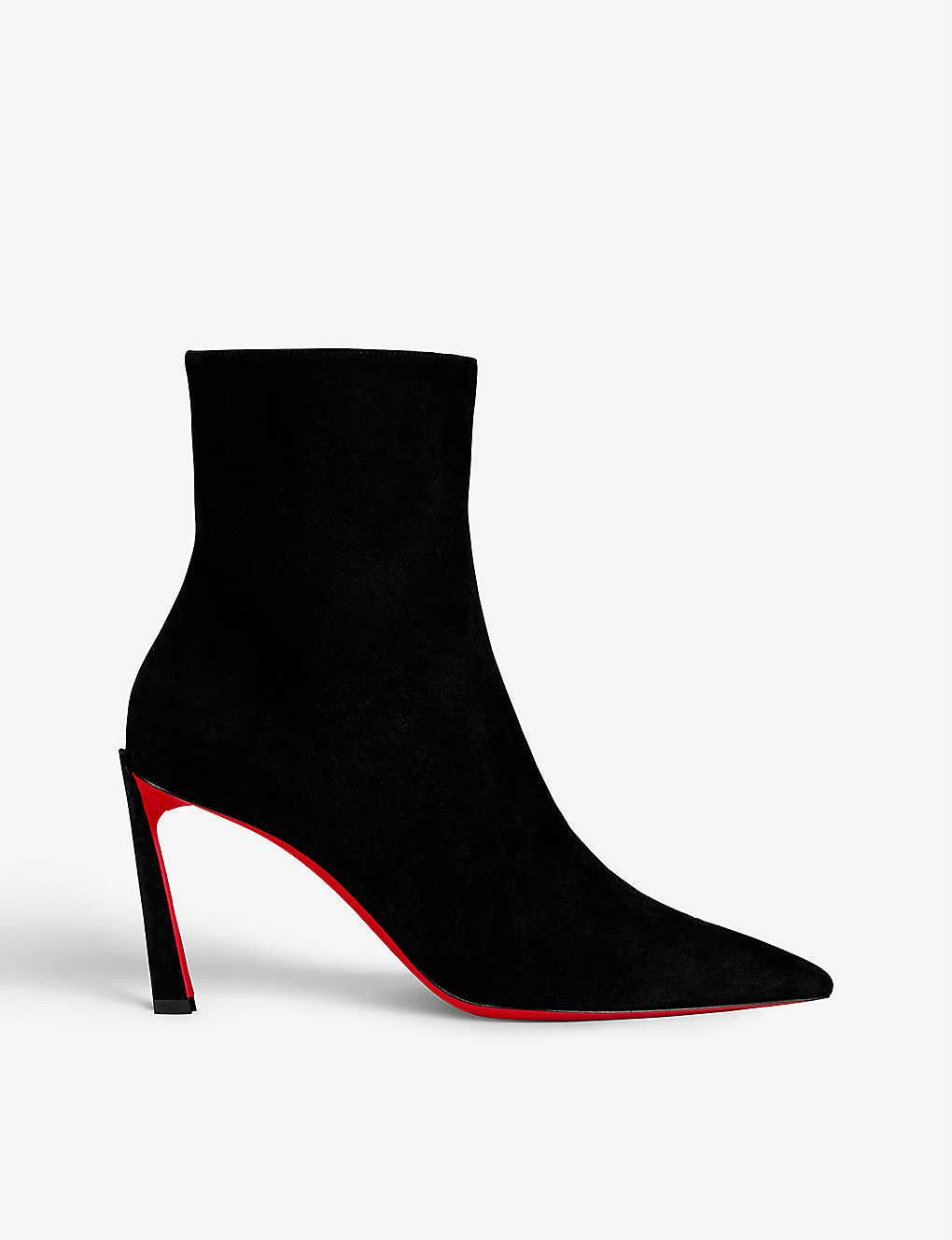 Christian Louboutin Condora Booty 85 Black Suede Pointed Ankle Heel Boot 36.5 Size US 6.5 / IT 36.5 - 1 Thumbnail