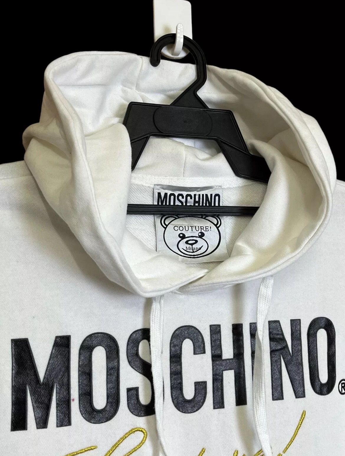 Moschino MOSCHINO MILANO COUTURE TEDDY BEAR PULLOVER HOODIES Size US L / EU 52-54 / 3 - 4 Thumbnail