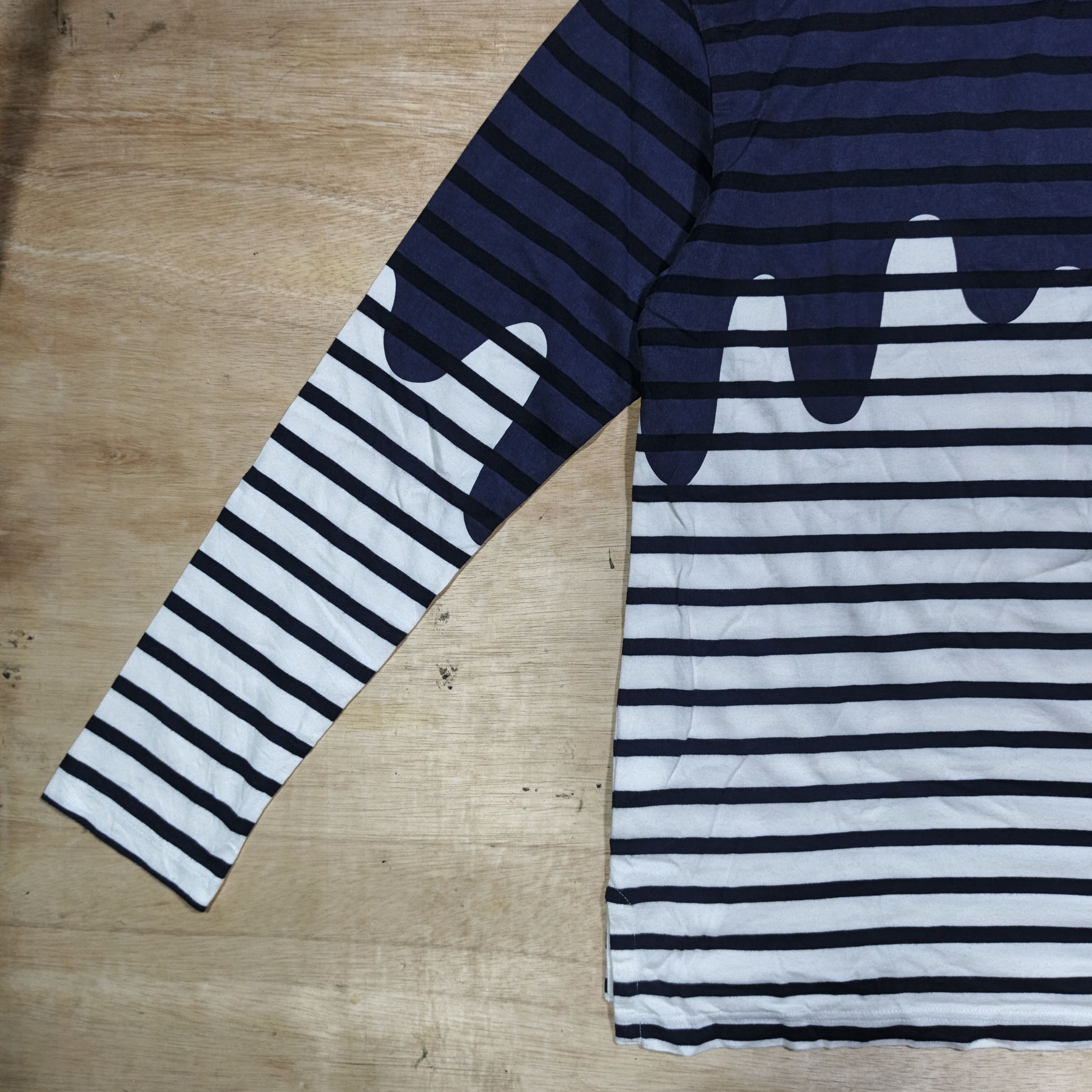 Japanese Brand DESERTIC Liquid Print Border Longsleeve T-Shirt Size M / US 6-8 / IT 42-44 - 9 Thumbnail