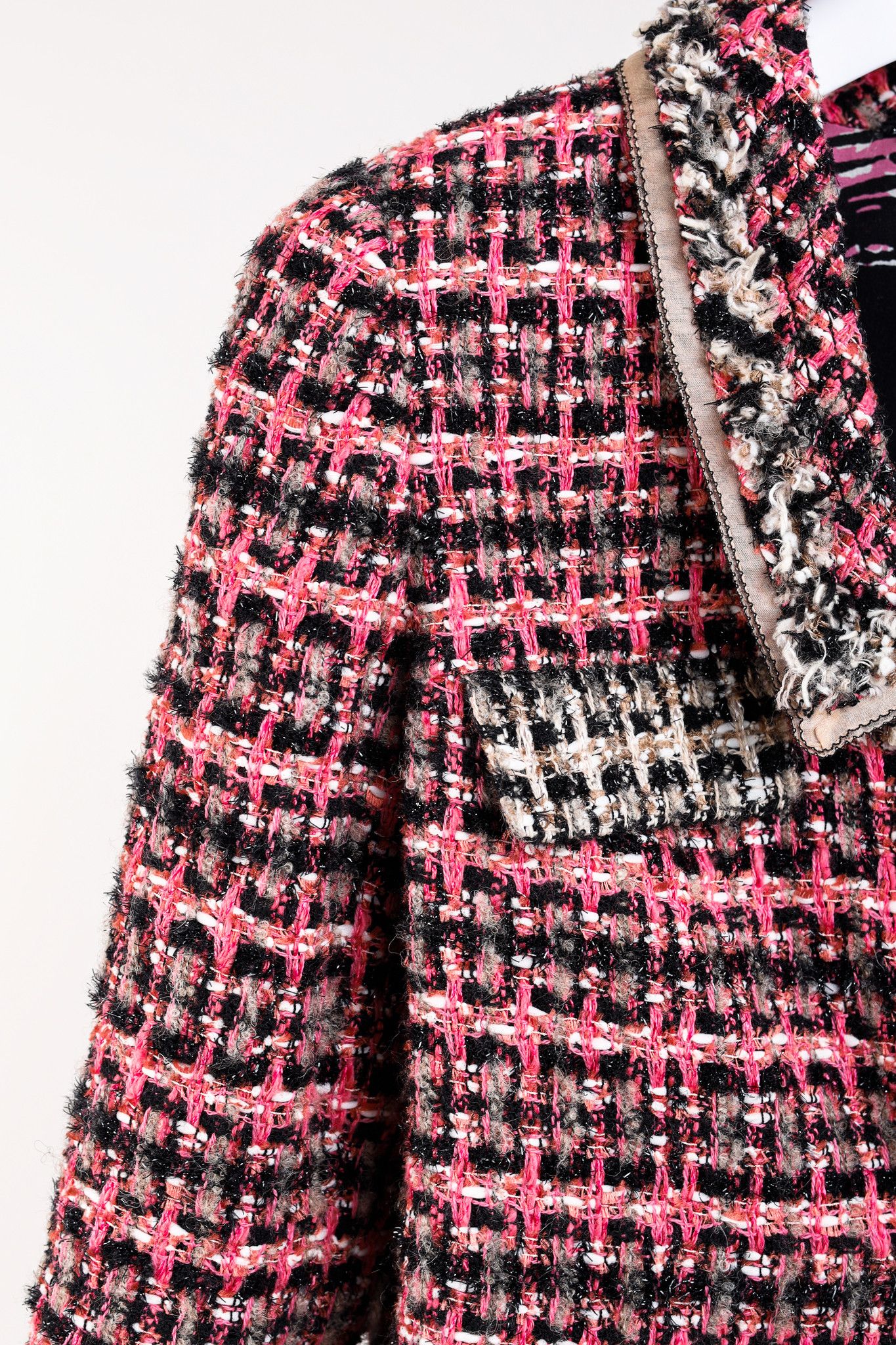 Oscar De La Renta Oscar de la Renta AW/10 Pink Cropped Tweed Blazer Size S / US 4 / IT 40 - 5 Thumbnail