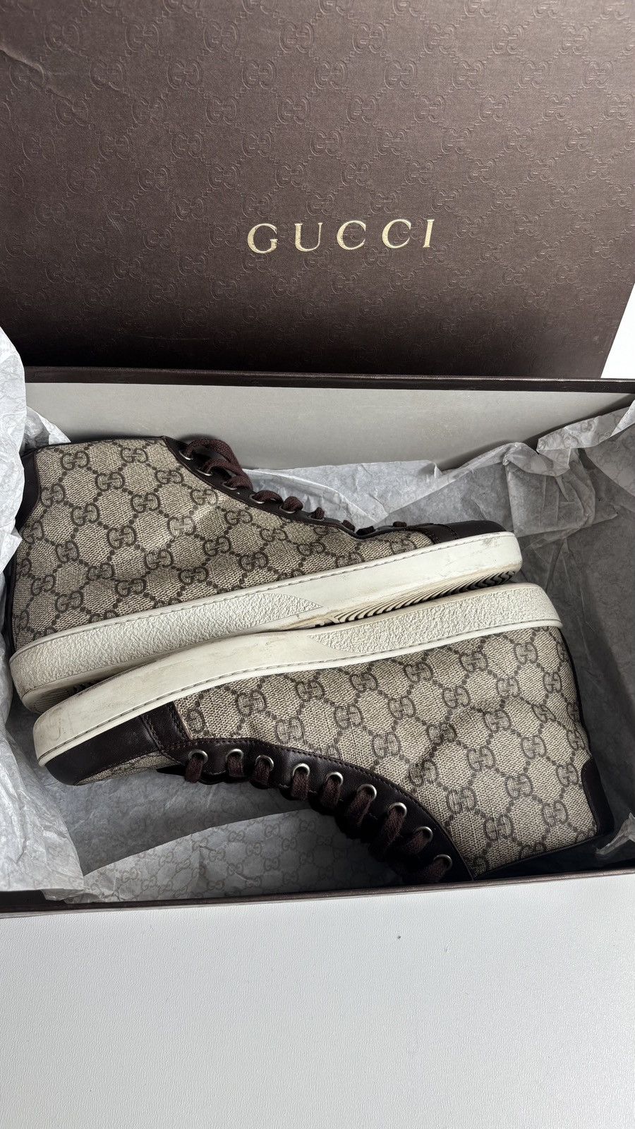 Gucci Gucci Hi Top Sneaker Mens Monogram Rare Boots Size US 7 / EU 40 - 3 Thumbnail