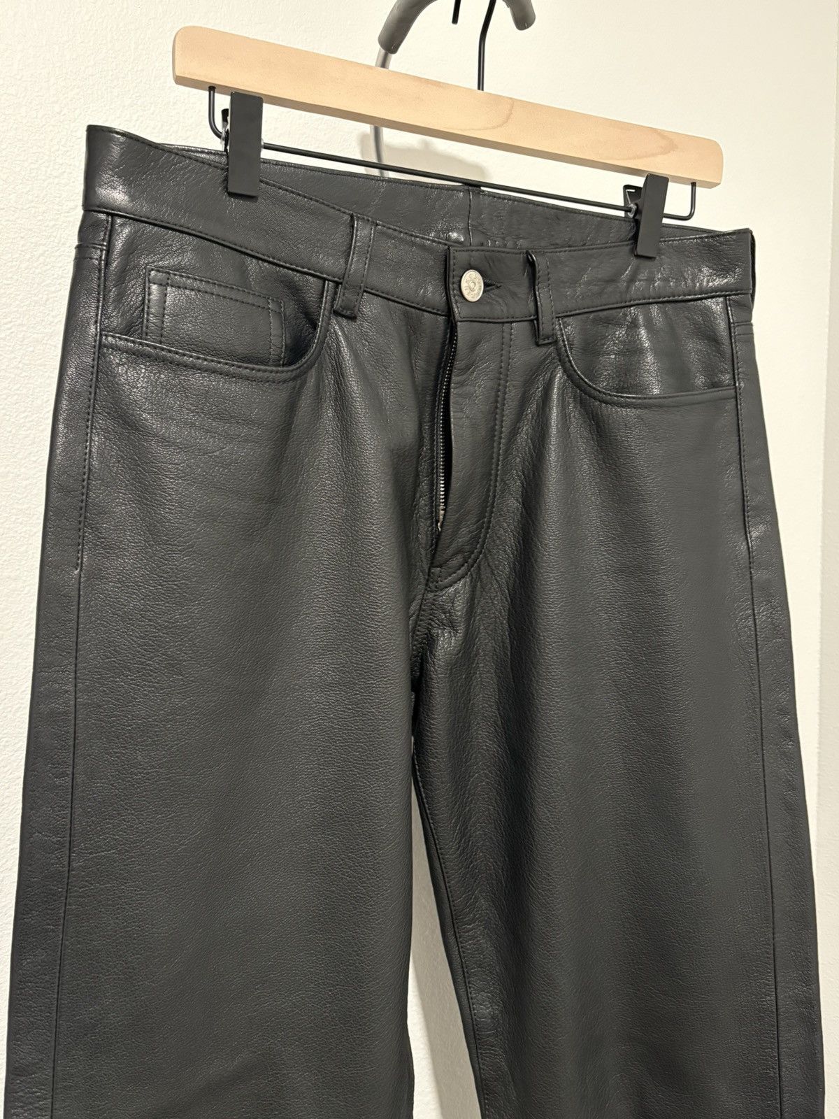 Sunflower Straight Leather Trouser Size US 31 - 3 Thumbnail