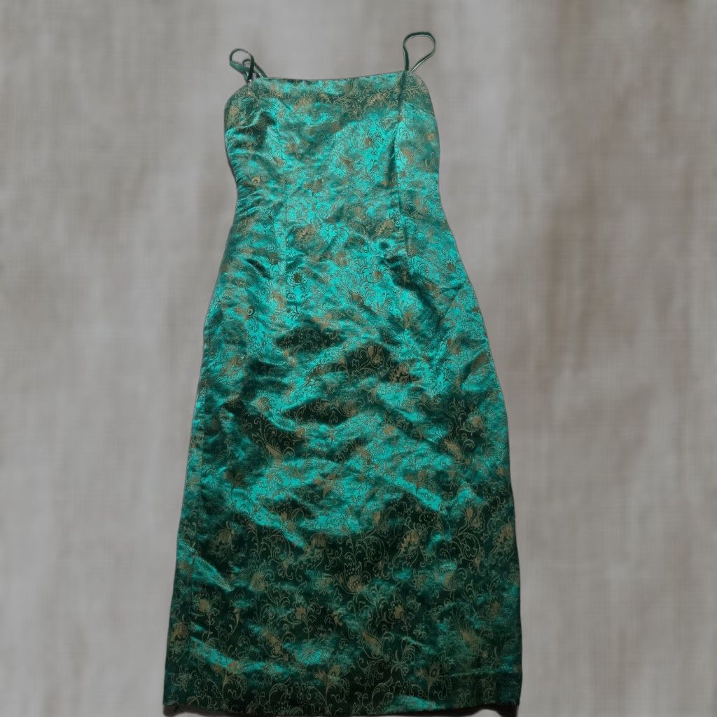 Donna Morgan Donna Morgan Green Fit & Flare Bubble Skirt Cocktail Dress Size 4 Womens Size 27" / US 4 / IT 40 - 1 Thumbnail