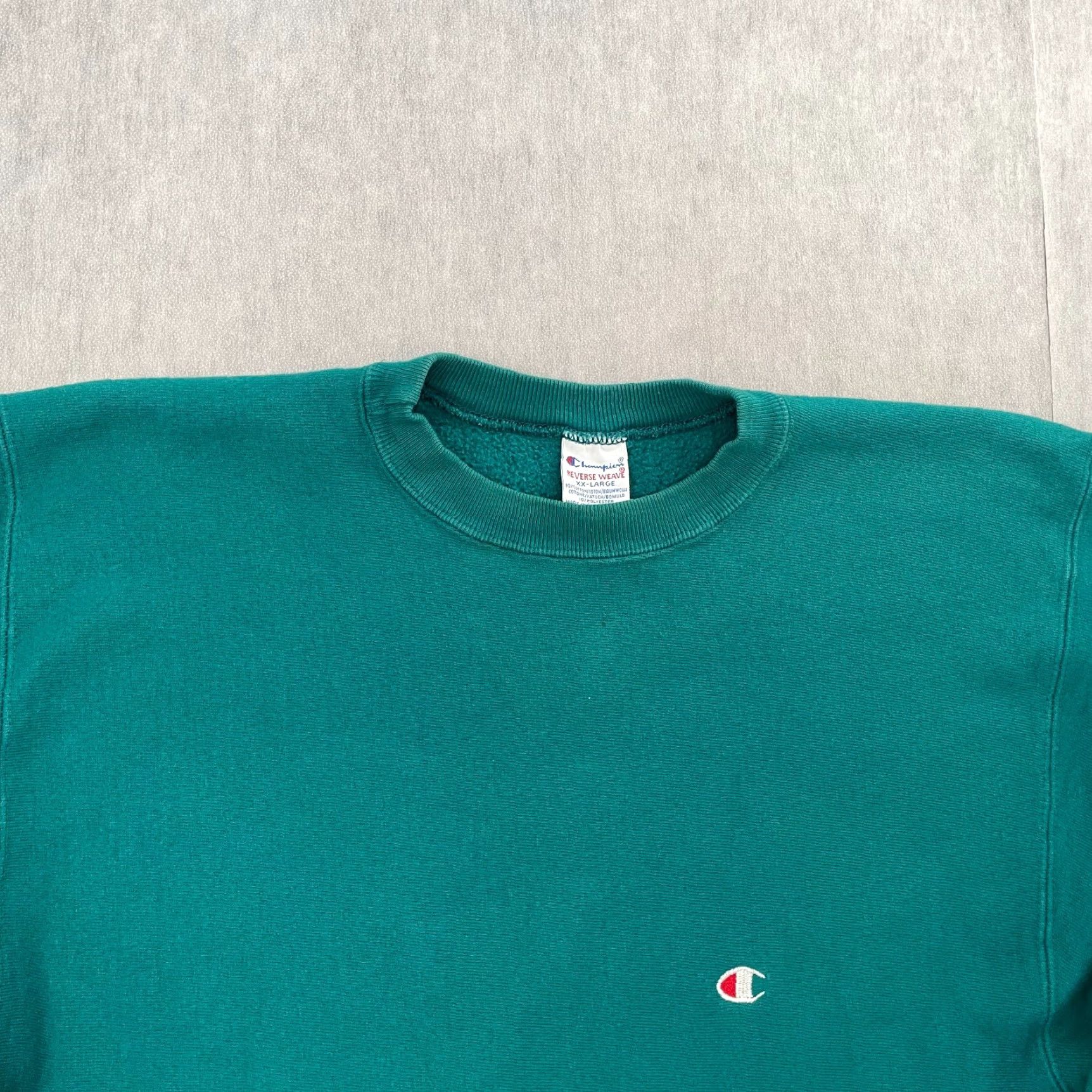 Champion VINTAGE Champion Sweatshirt Adult 2XL Teal Crew Neck Mini Logo Men Size US XXL / EU 58 / 5 - 3 Thumbnail