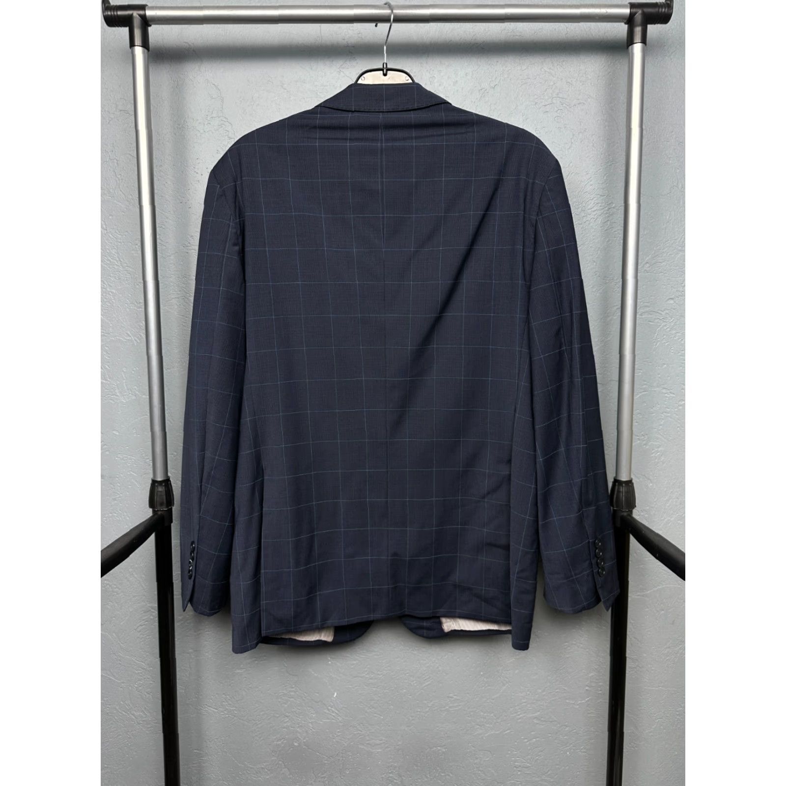 Brooks Brothers Brooks Brothers Mens Wool Blazer Jacket Size 52 Blue Check Blazer Mens 52 Blue Wool Jacket Front Two-Button Vintage: No Size 52R - 7 Thumbnail